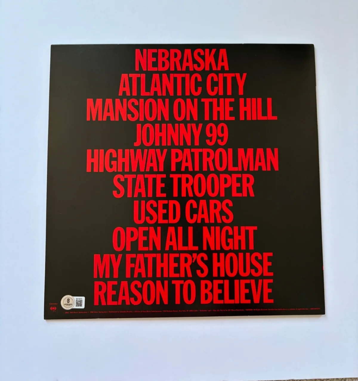JEREMY ALLEN WHITE SIGNED NEBRASKA VINYL ALBUM BRUCE SPRINGSTEEN MOVIE BAS, изображение 2