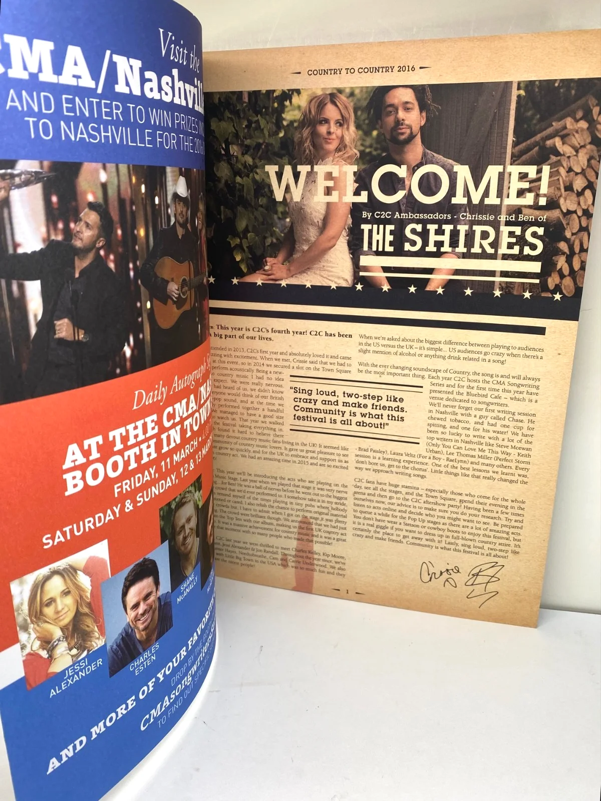 C2C Country Music Program 12 Signed Carrie Underwood Eric Church Chris Stapleton, image 4