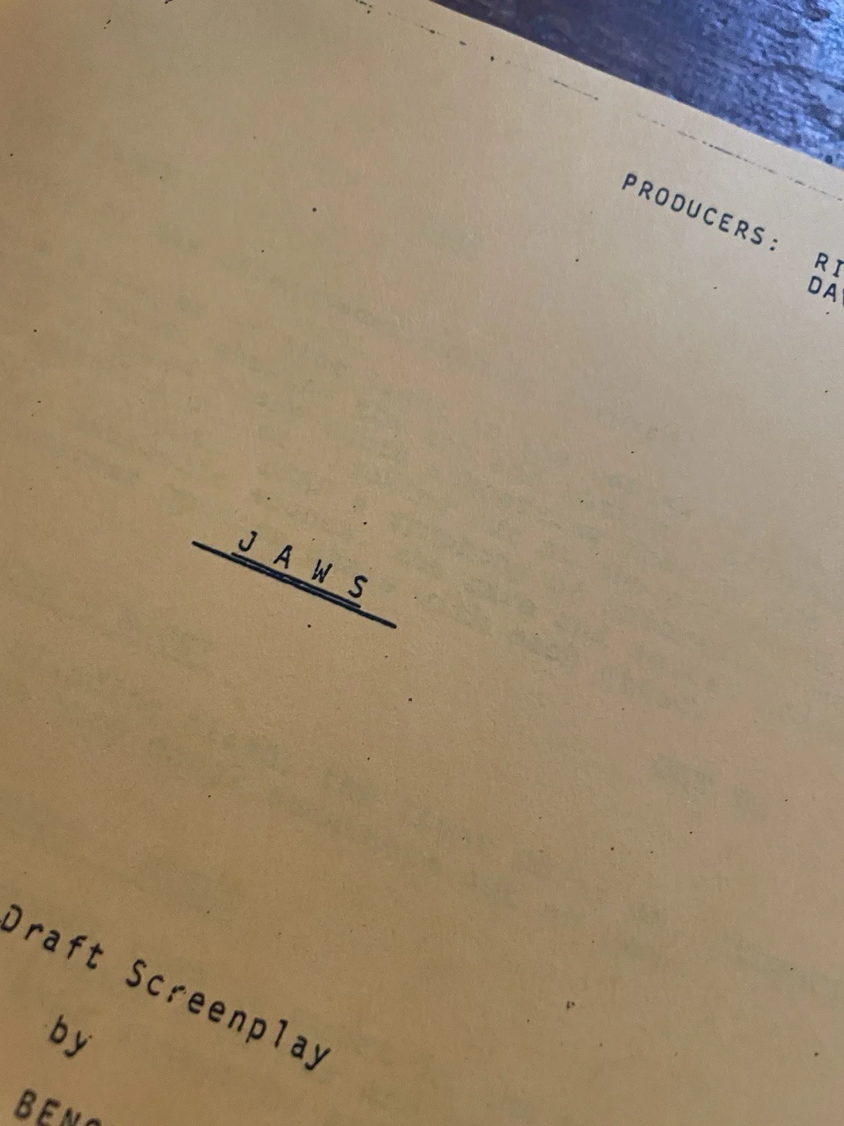 JAWS Peter Benchley's 1974 Draft of the screenplay - Photocopy of RARE SCRIPT, изображение 5
