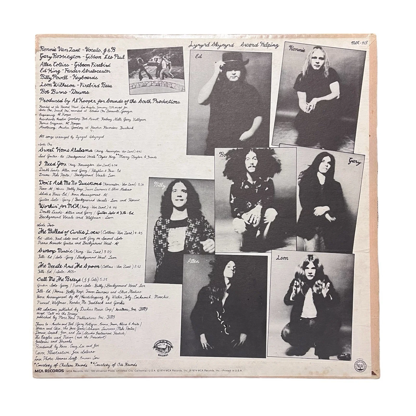 Lynyrd Skynyrd Gary Rossington Signed Autographed Second Helping Vinyl Album, изображение 5