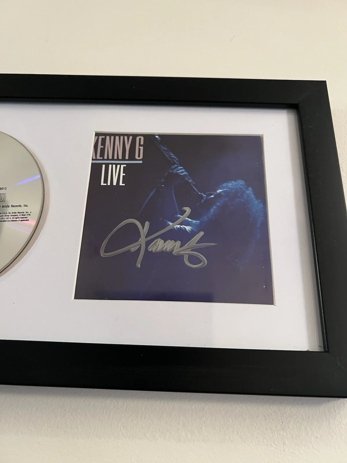 Kenny G Autographed CD Framed Saxophone Legend, image 2