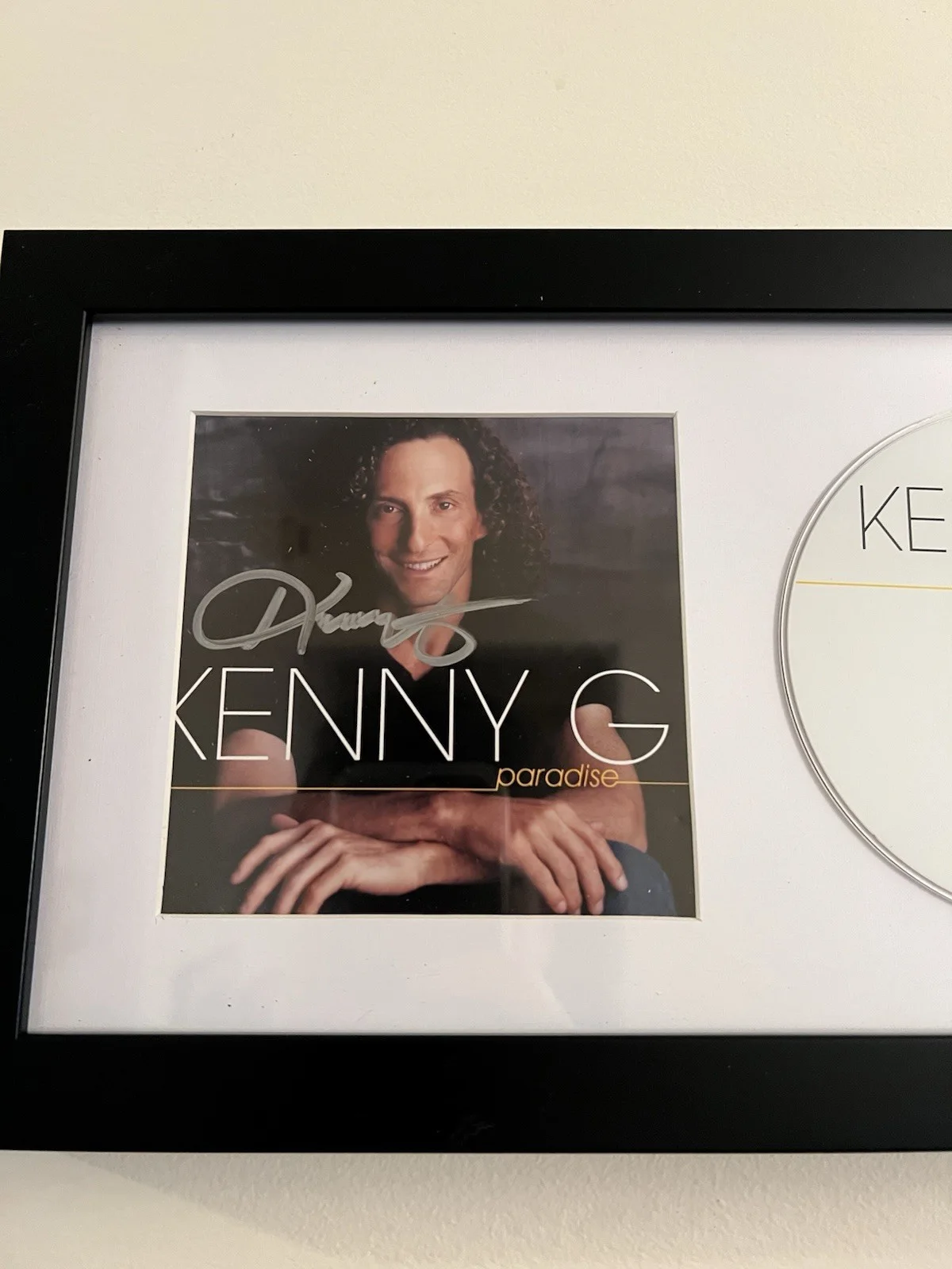 Kenny G Autographed CD Framed Saxophone Legend, image 2