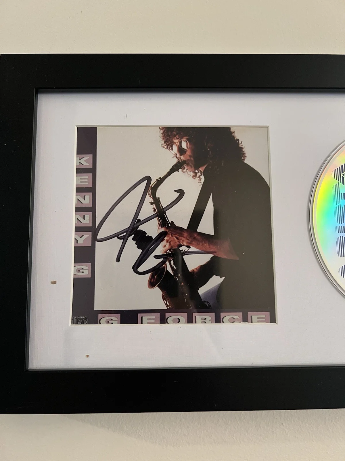 Kenny G Autographed CD Framed Saxophone Legend, image 2