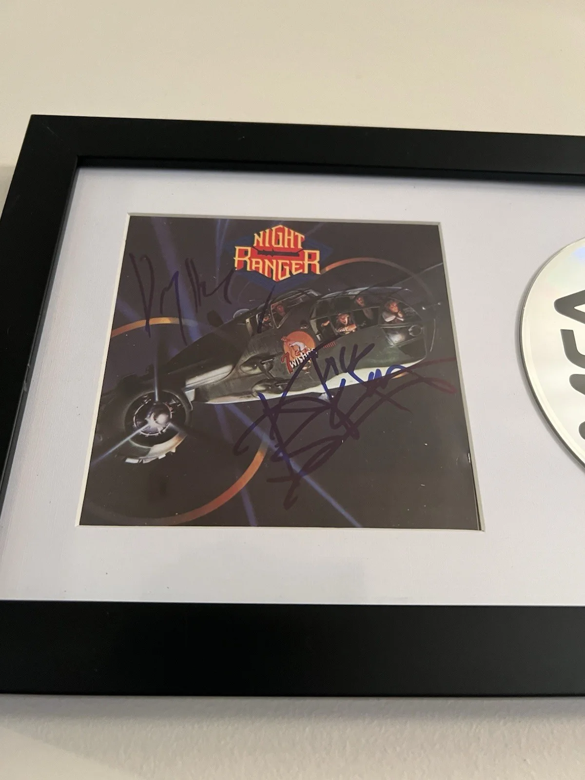 Night Ranger Autographed CD Framed Jack Blades Kelly Keagy, image 2