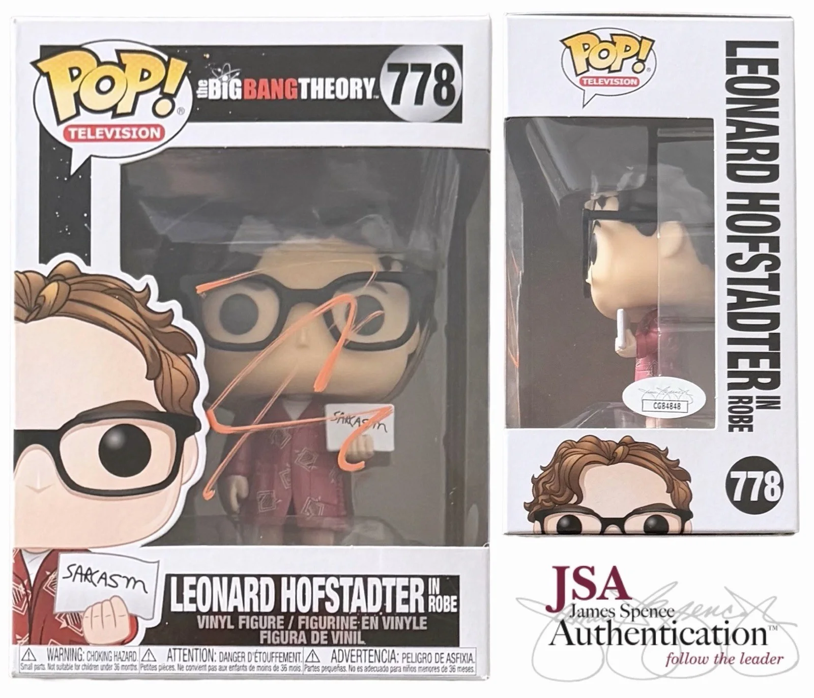JOHNNY GALECKI — JOHNNY GALECKI SIGNED LEONARD HOFSTADTER FUNKO POP BIG BANG THEORY w/JSA COA!