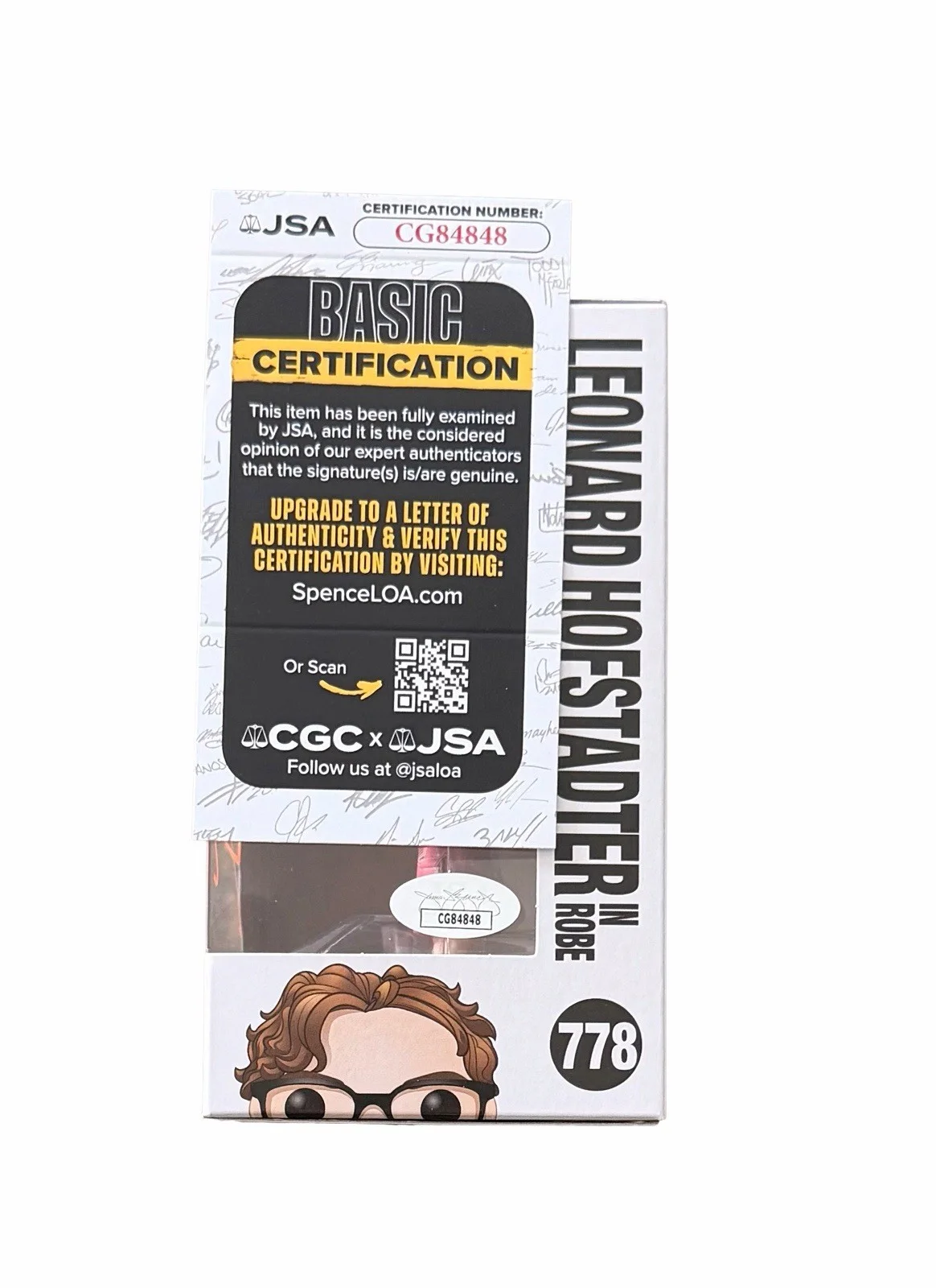 JOHNNY GALECKI — JOHNNY GALECKI SIGNED LEONARD HOFSTADTER FUNKO POP BIG BANG THEORY w/JSA COA!, изображение 4