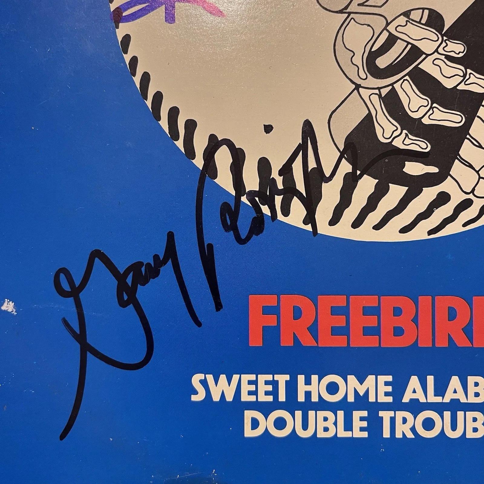 Lynyrd Skynyrd Gary Rossington Signed Autographed Freebird Vinyl Album, изображение 2