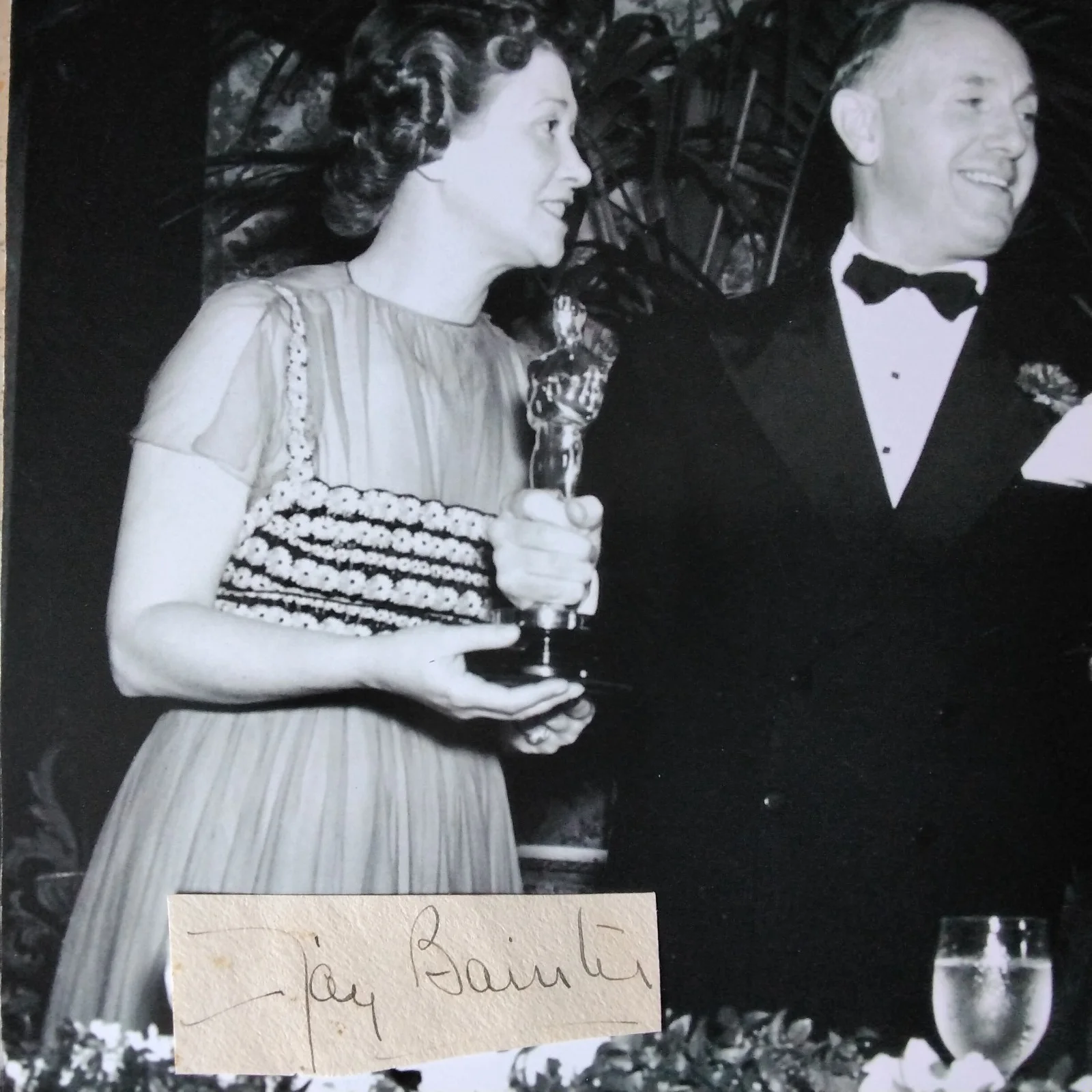 Fay Bainter SIGNED Paper Photo Movie Actress Jezebel Cry Havor Out Town Lil Mars, изображение 3