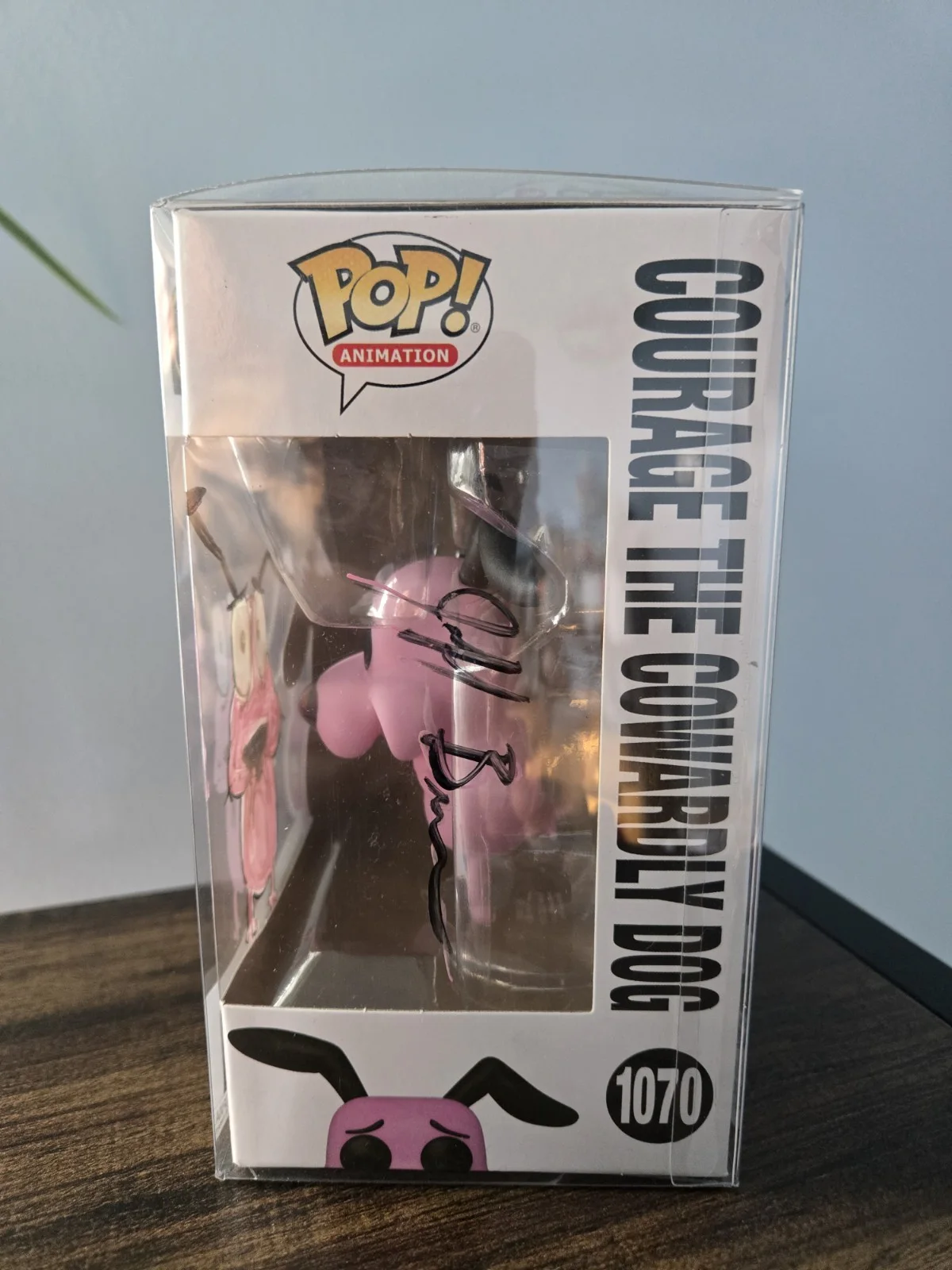 Jeff Brennan — Jeff Brennan Artwork Sketch & Signed Funko Pop! 1070 CN Courage Cowardly Dog, изображение 2