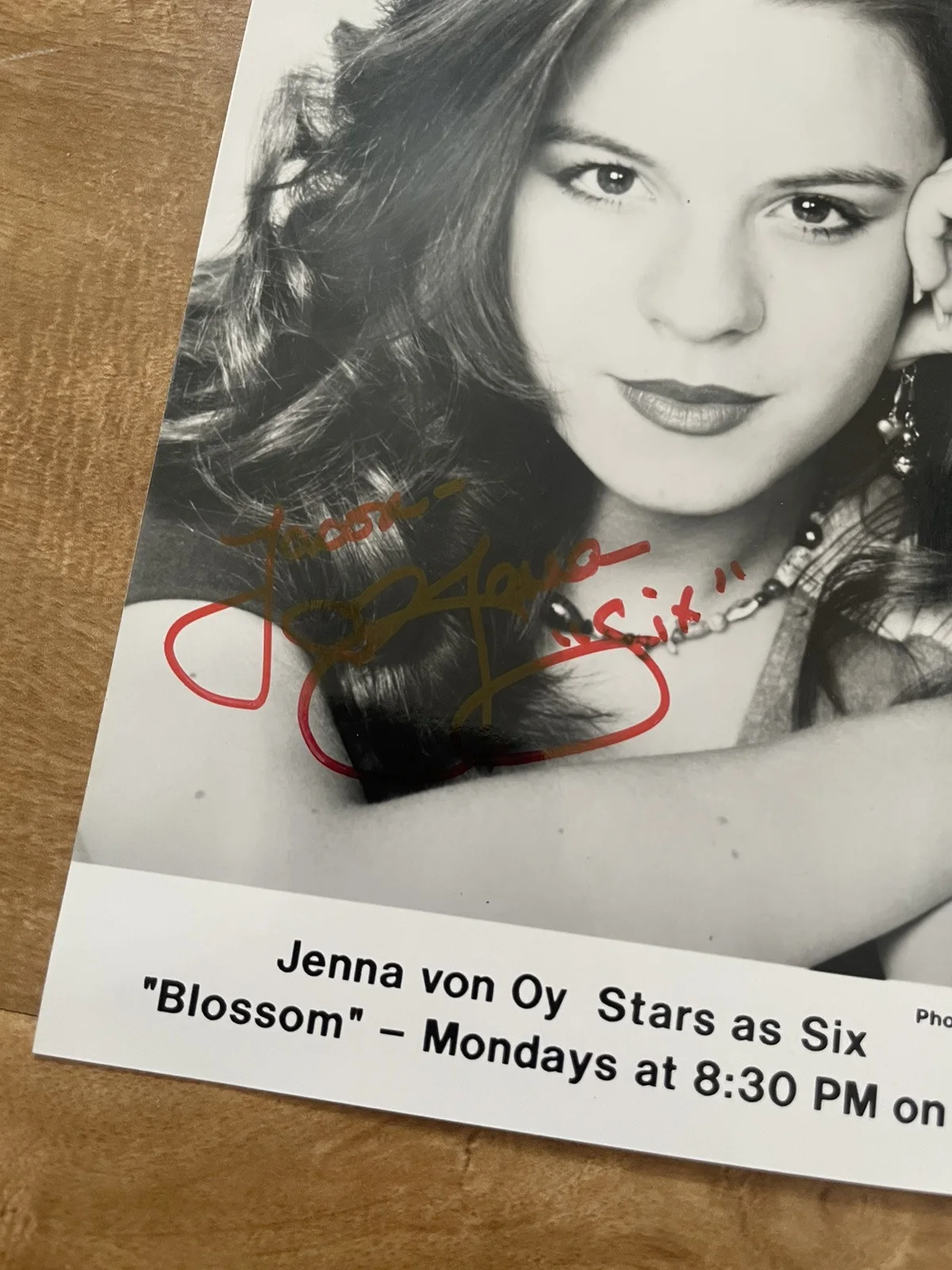 Jenna Von Oy Autographed Signed Photograph "Blossom" Portrait, изображение 2