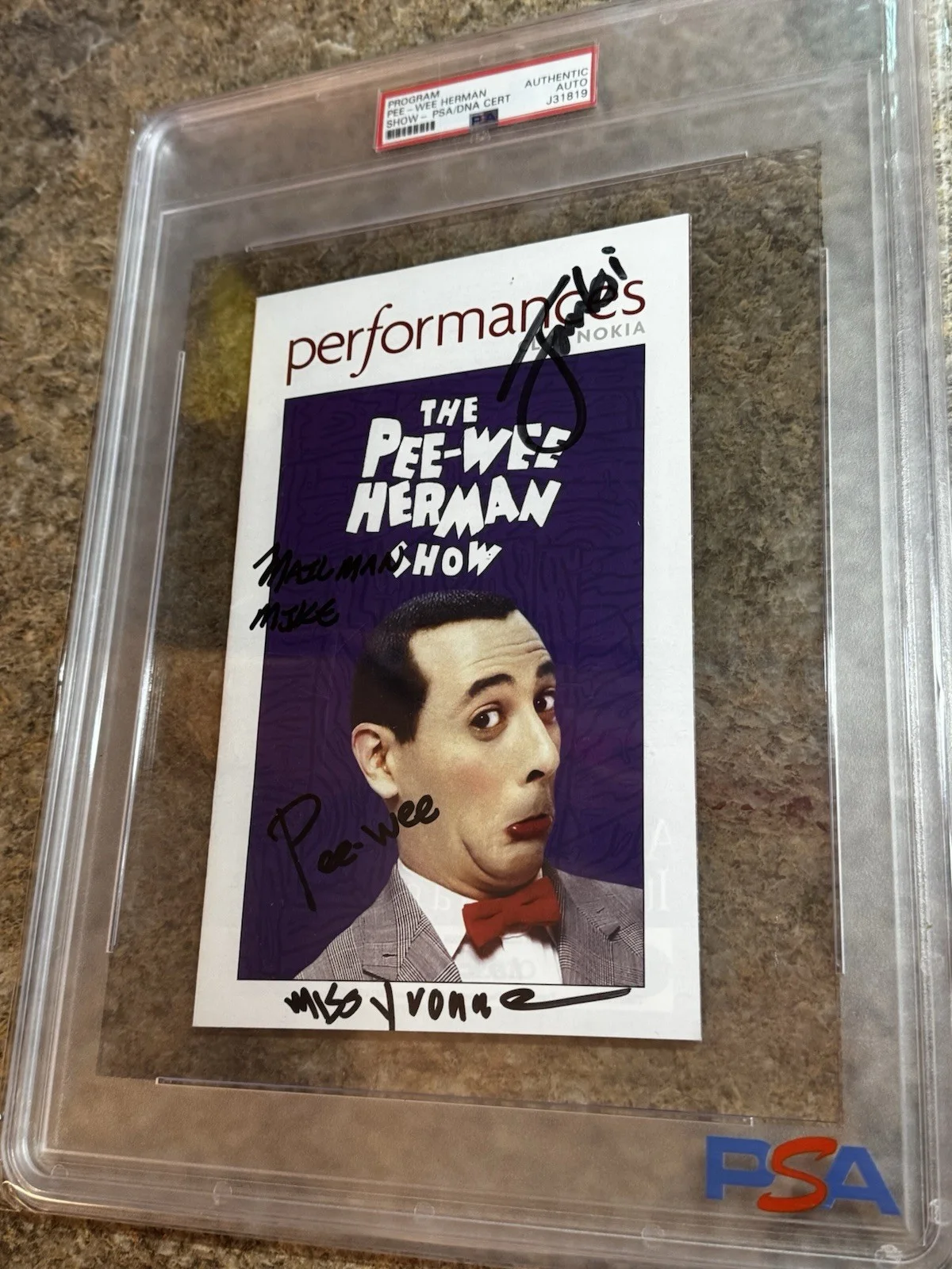 Pee-Wee Herman Show Signed Cast Autographed Program PSA DNA, image 2