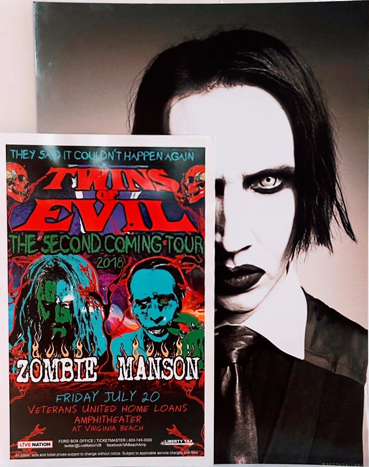 Marilyn Manson 8 X 10 Photograph Authentic Signature& Long hard road out of hell, изображение 5