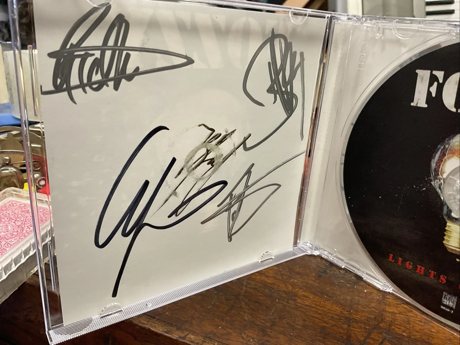 FOZZY CD Single “Lights Go Out” Signed By Band Chris Jericho Auto Do You Wanna, изображение 3