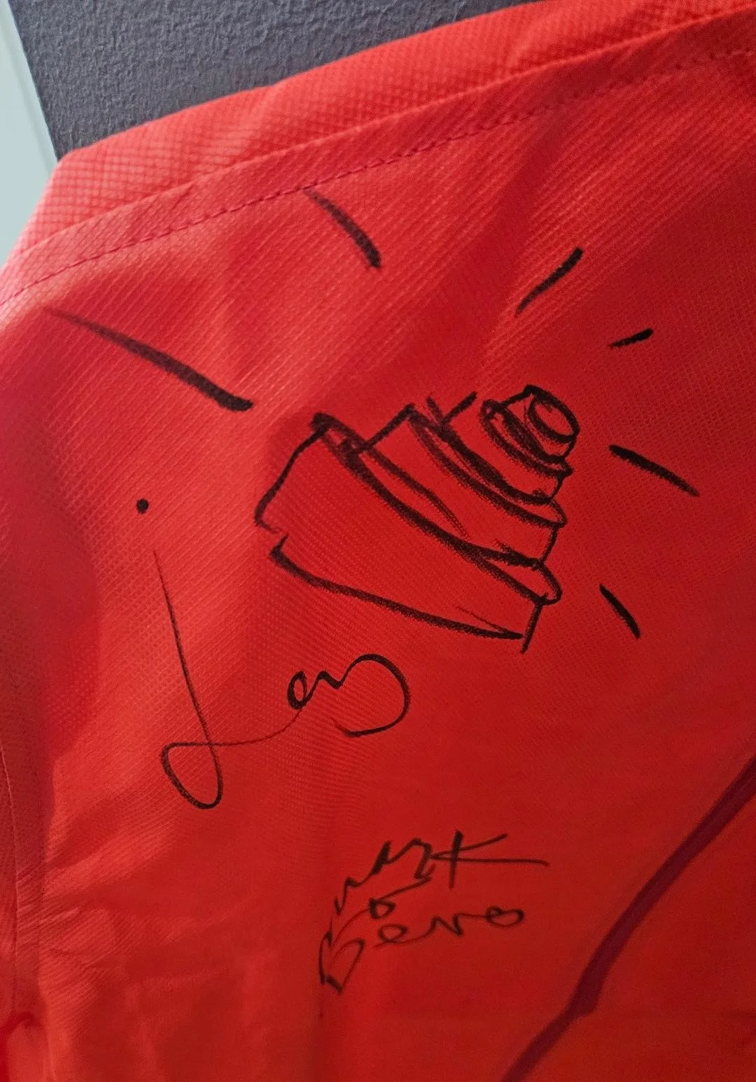 Mark Mothersbaugh Gerald Casale — DEVO SIGNED JACKET NEW GERALD CASALE MARK MOTHERSBAUGH AUTO BECKETT BAS BV03852, image 3