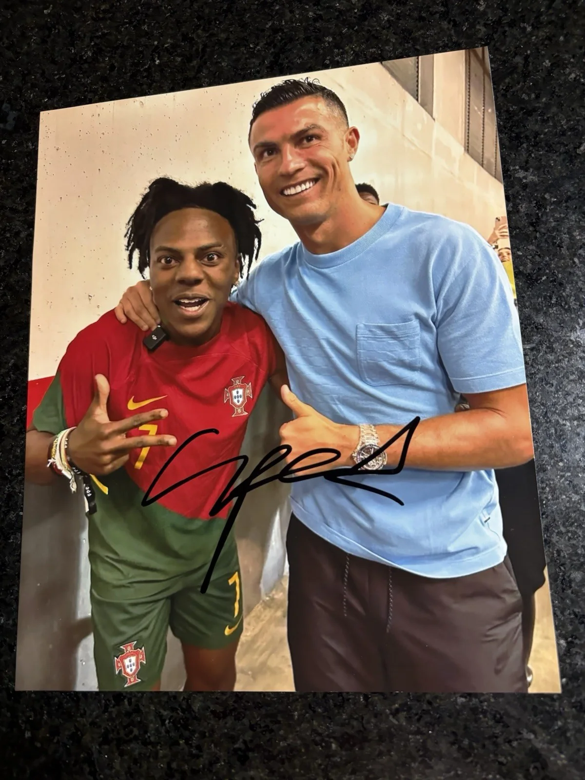 IShowSpeed Signed 8x10 Autographed Photo Cristiano Ronaldo Portugal Streamer SIU, изображение 3