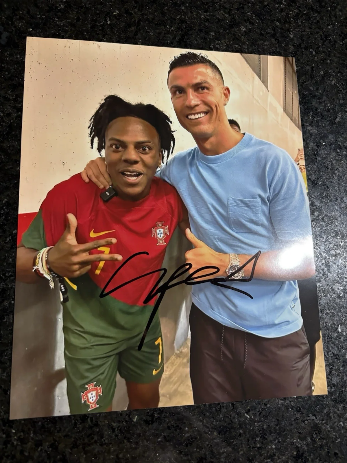 IShowSpeed Signed 8x10 Autographed Photo Cristiano Ronaldo Portugal Streamer SIU, изображение 4