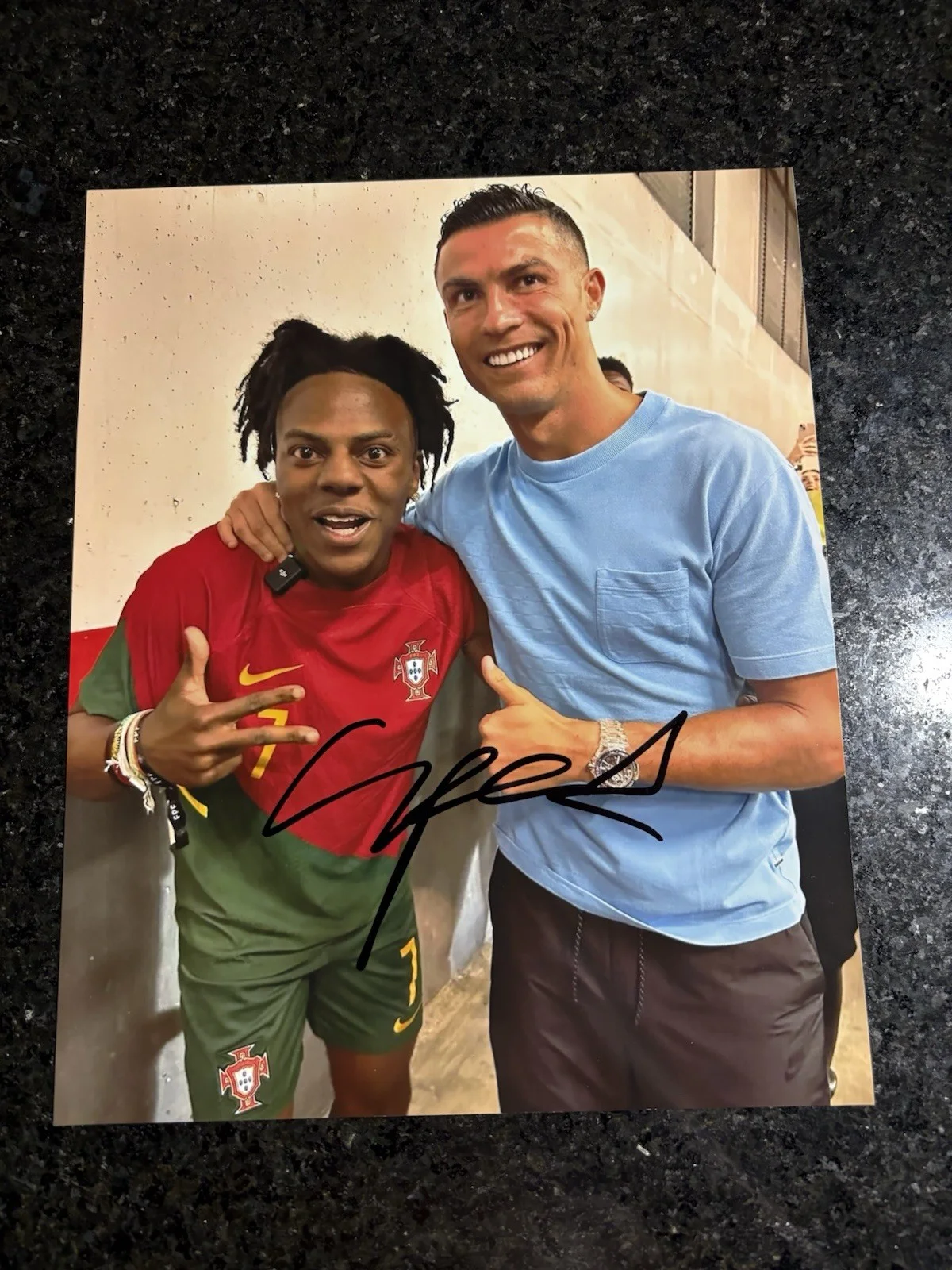 IShowSpeed Signed 8x10 Autographed Photo Cristiano Ronaldo Portugal Streamer SIU, изображение 5