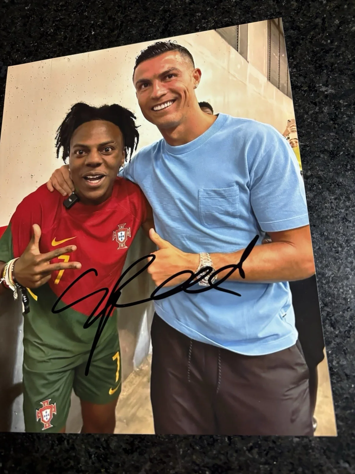 IShowSpeed Signed 8x10 Autographed Photo Cristiano Ronaldo SIUUU soccer Portugal, изображение 3