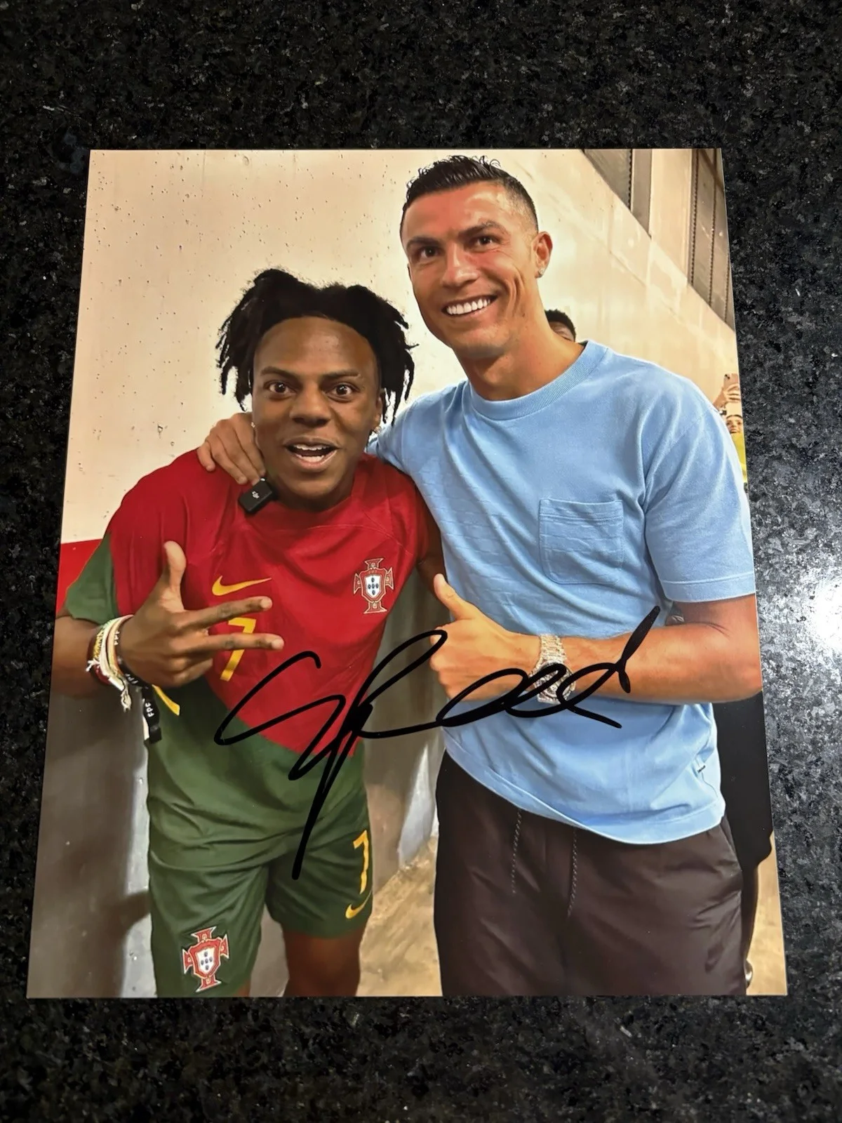 IShowSpeed Signed 8x10 Autographed Photo Cristiano Ronaldo SIUUU soccer Portugal, изображение 4