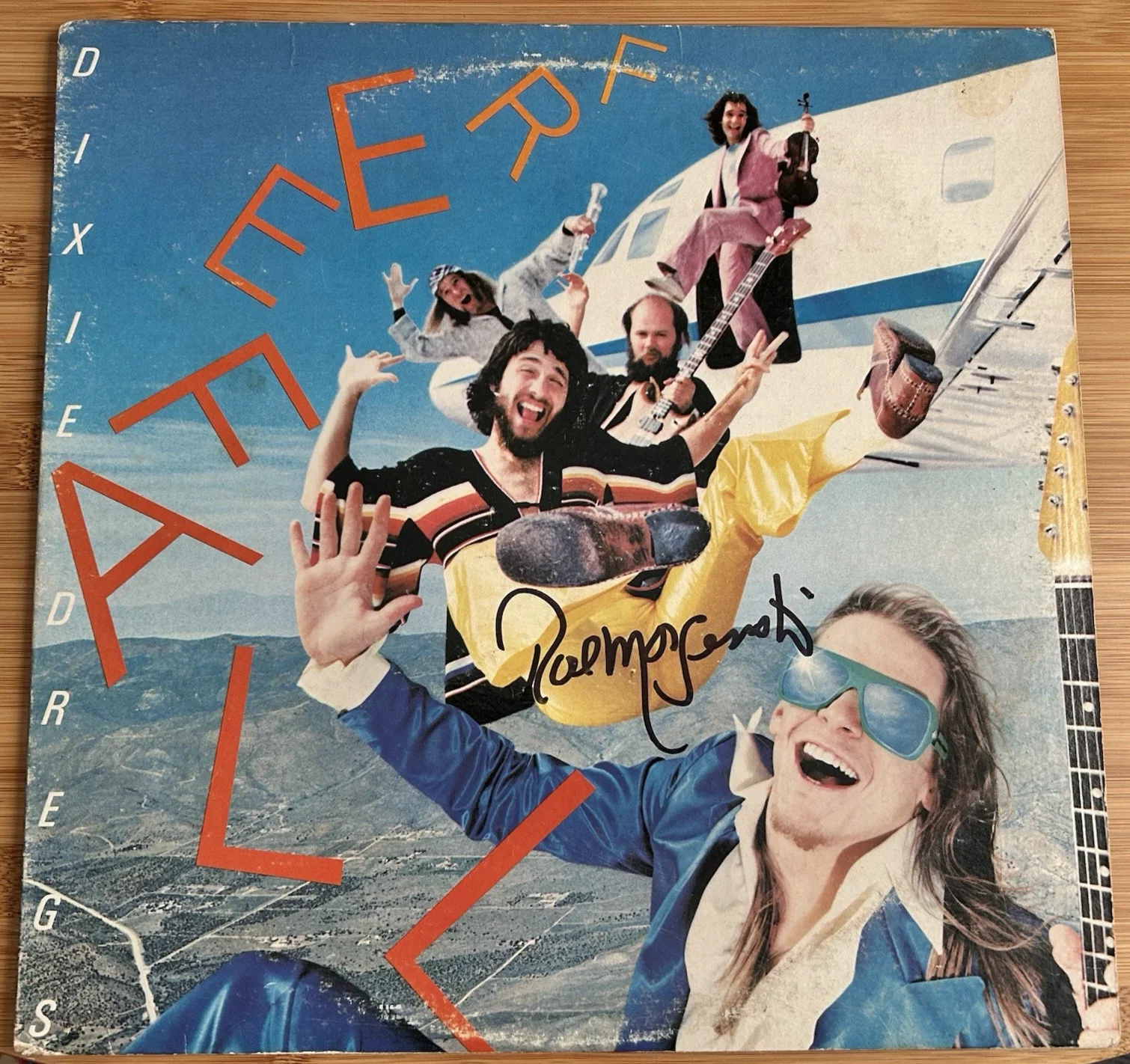 Dixie Dregs "Free Fall" Vinyl - Autographed/Signed - Rod Morgenstein (Winger), image 2