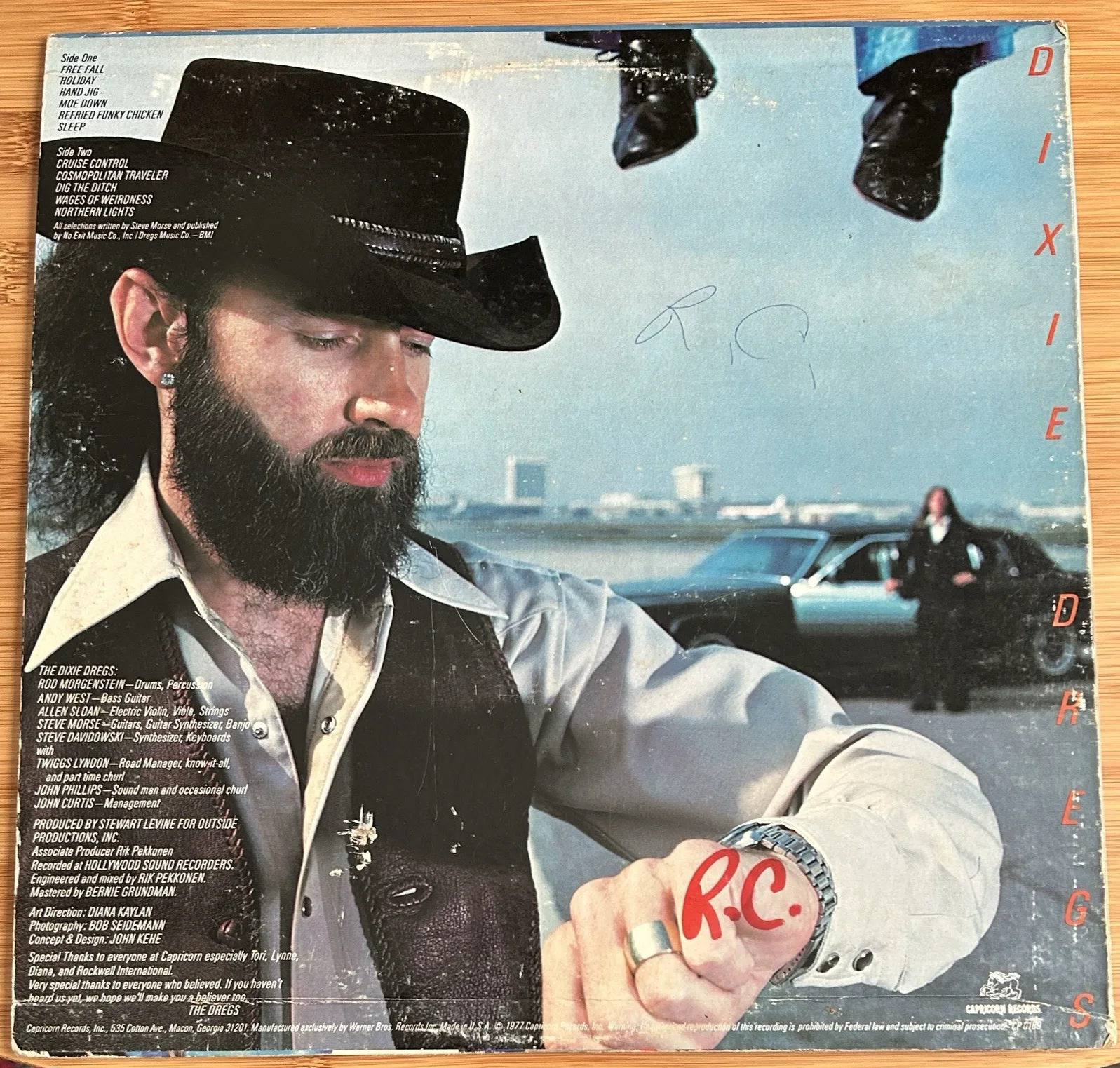 Dixie Dregs "Free Fall" Vinyl - Autographed/Signed - Rod Morgenstein (Winger), image 4