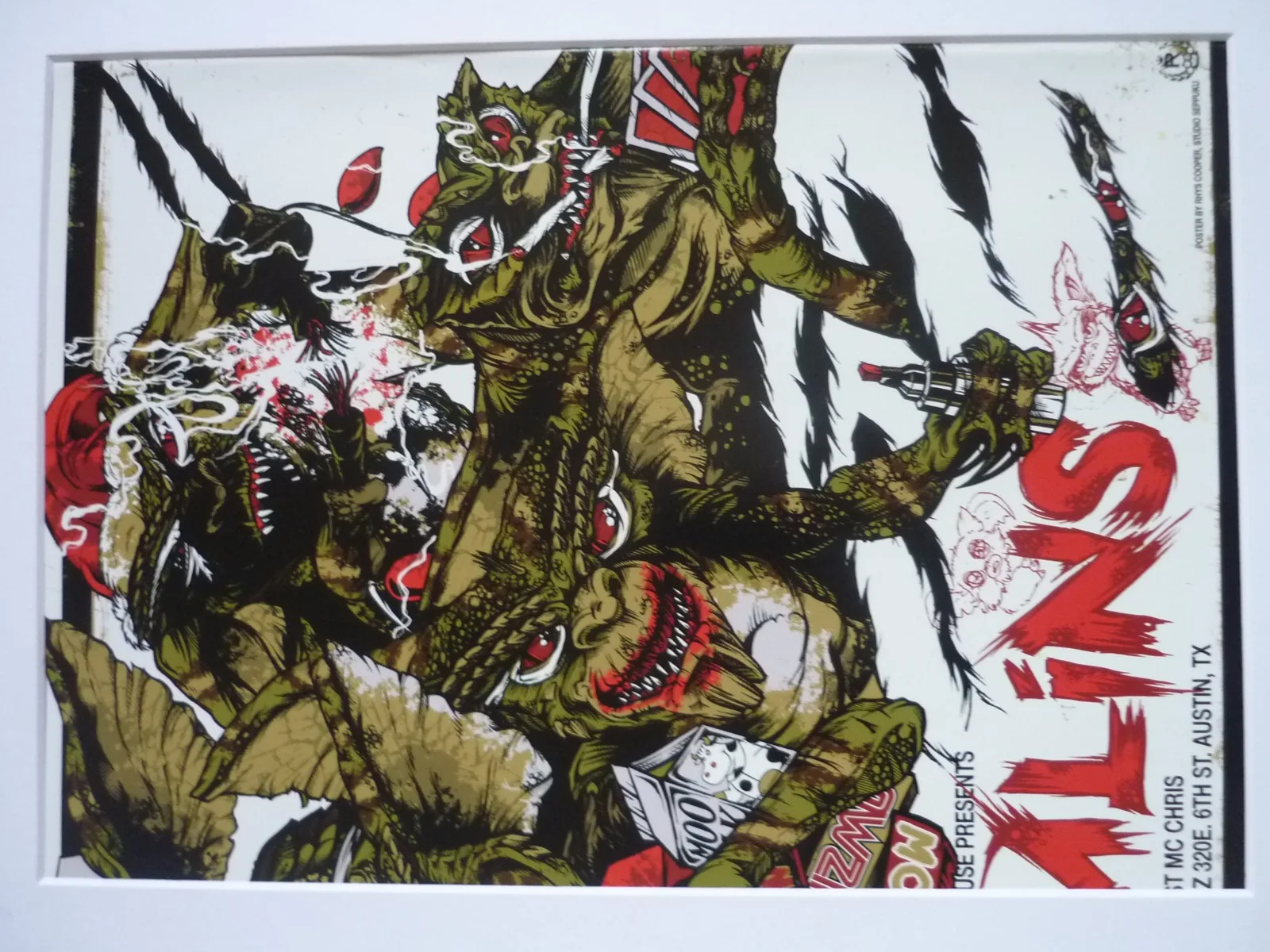 Gremlins bundle cinema screening 14x11 x3 ready to be framed sets mounted jumper, image 2