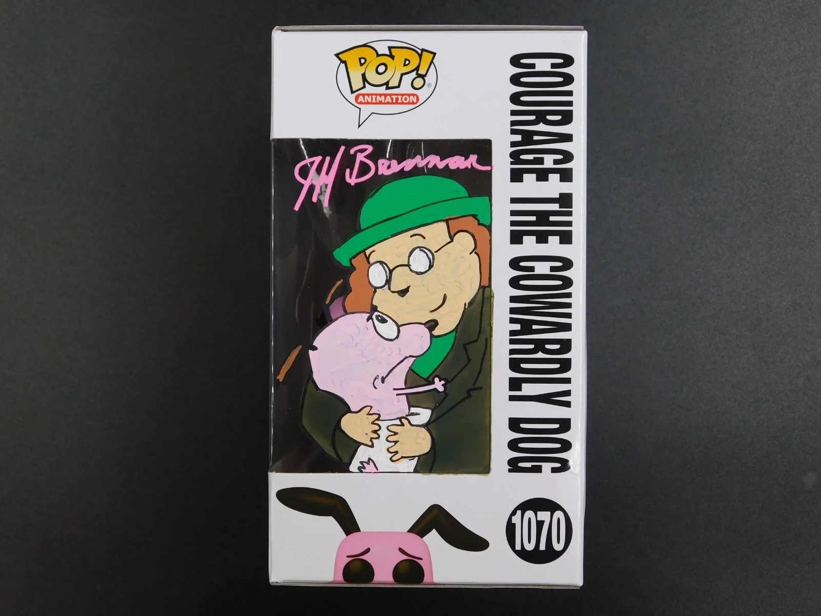 Jeff Brennan — Jeff Brennan Remark Artwork Sketch Signed Funko Pop 1070 CN Courage Cowardly Dog, image 2