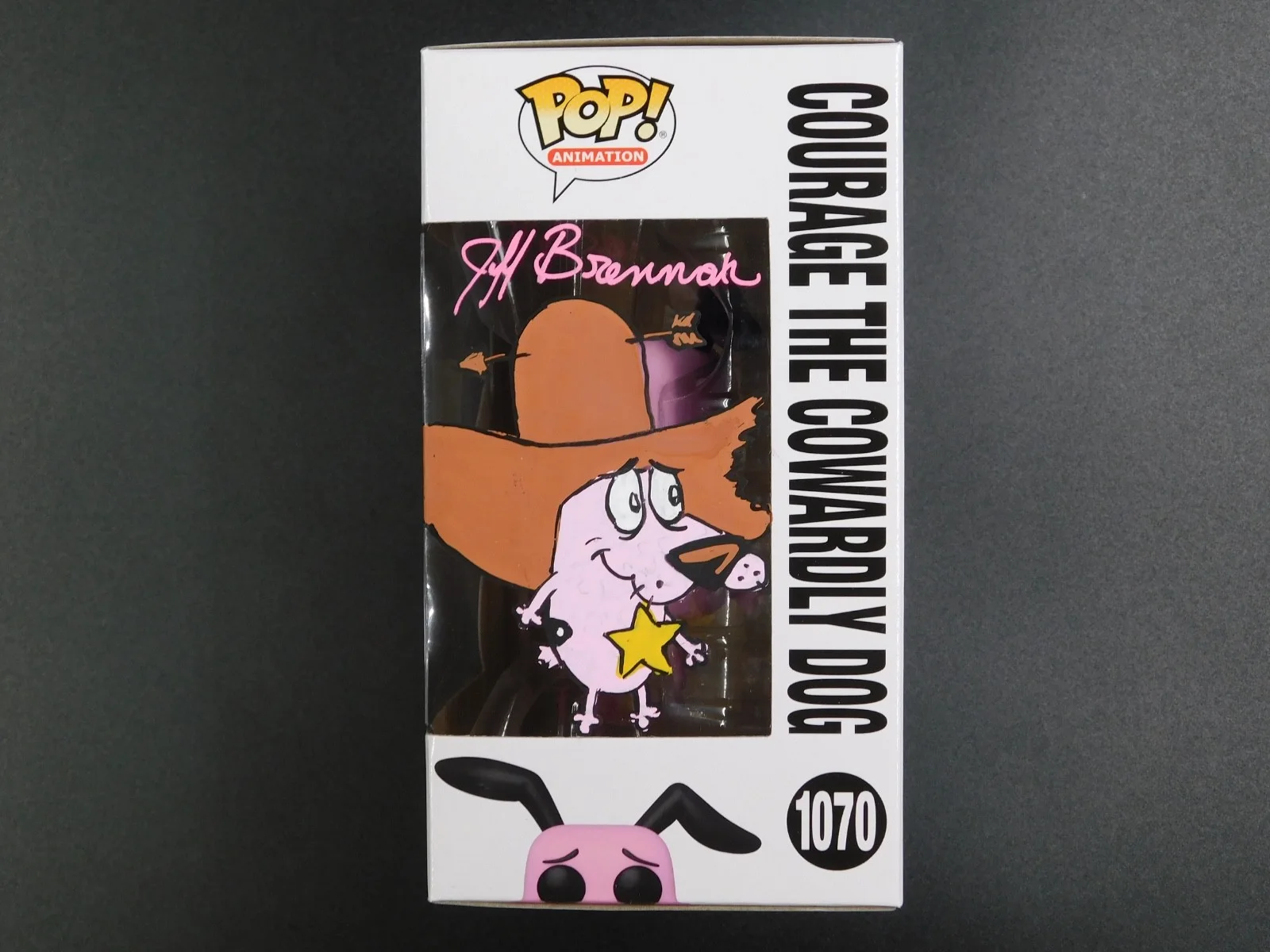 Jeff Brennan — Jeff Brennan Remark Artwork Sketch Signed Funko Pop 1070 CN Courage Cowardly Dog, image 2