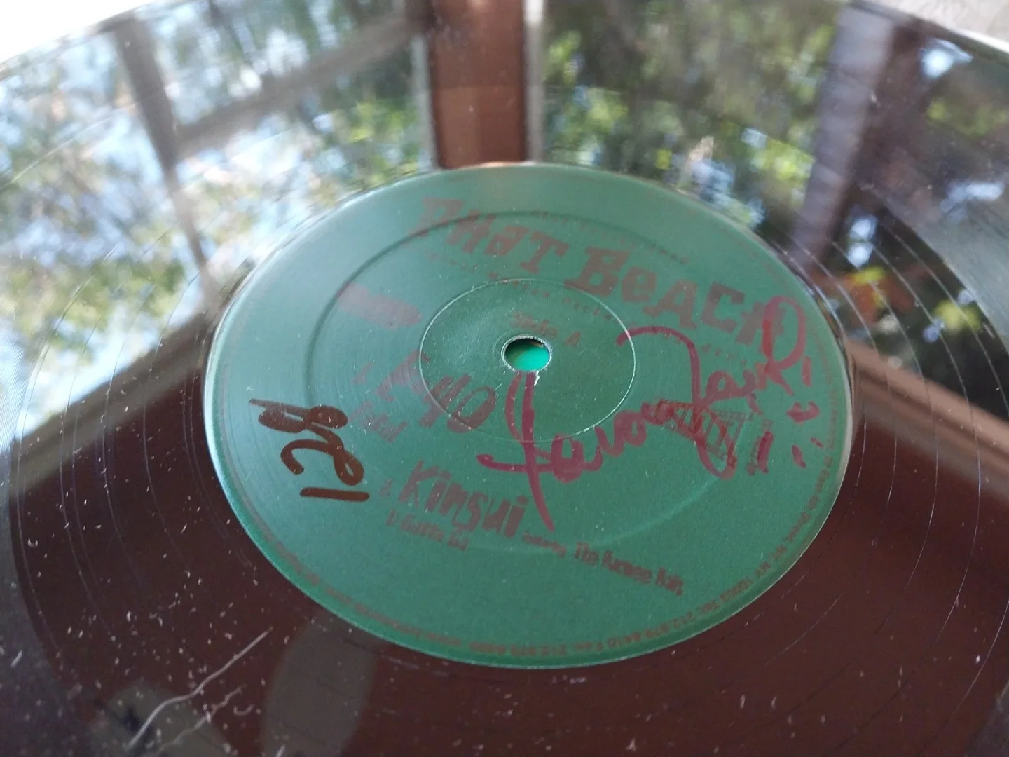 Flavor Flav — PHAT BEACH LP Soundtrack Flavor Flav signed Original Ruthless Records E-40 VG+, image 3