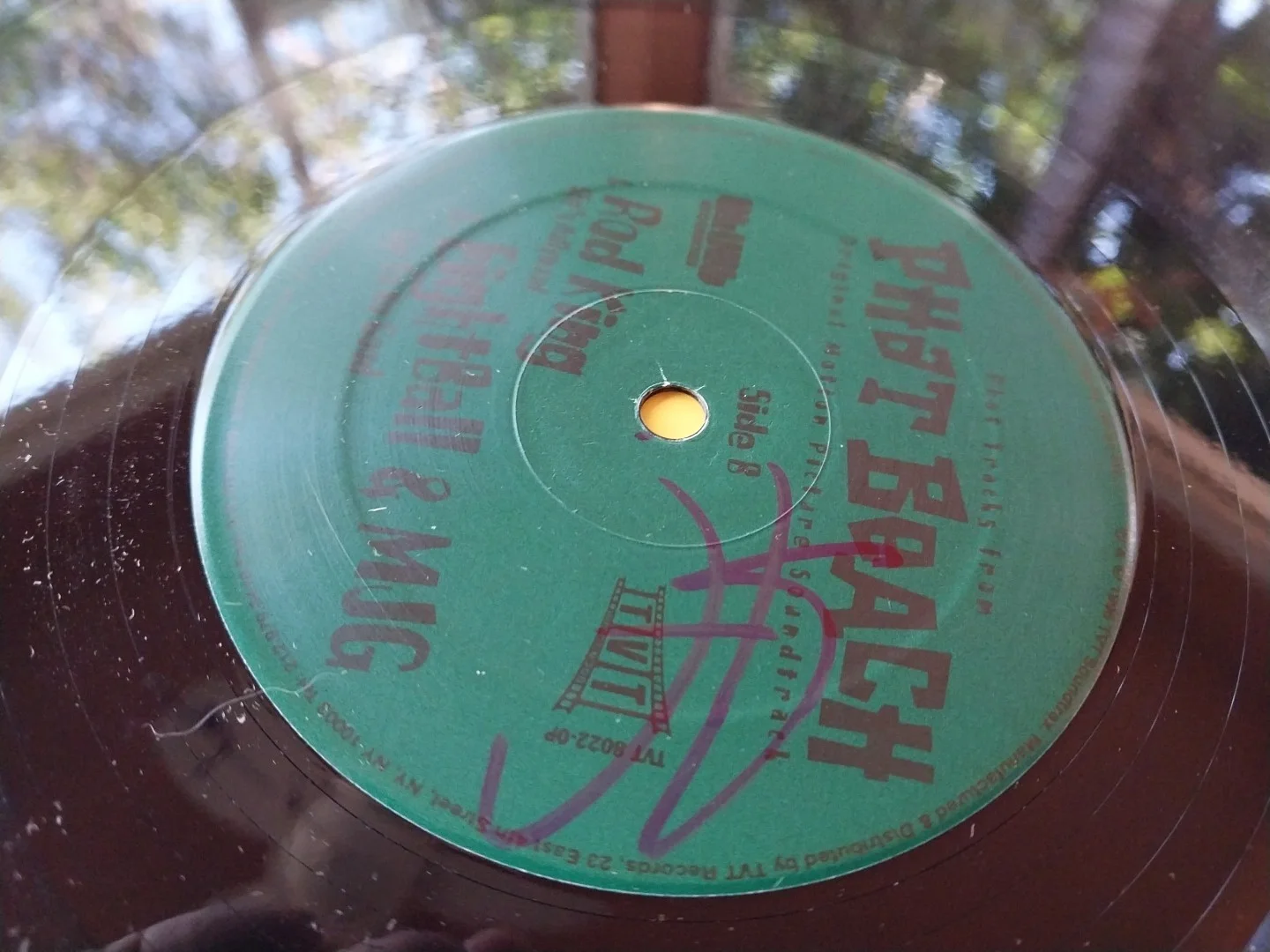 Flavor Flav — PHAT BEACH LP Soundtrack Flavor Flav signed Original Ruthless Records E-40 VG+, image 4