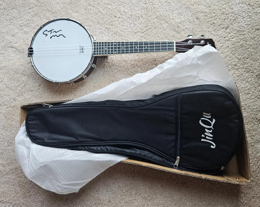 Steve Martin — STEVE MARTIN SIGNED BANJO NEW RARE SNL AUTO BECKETT BAS BVO3854, image 3
