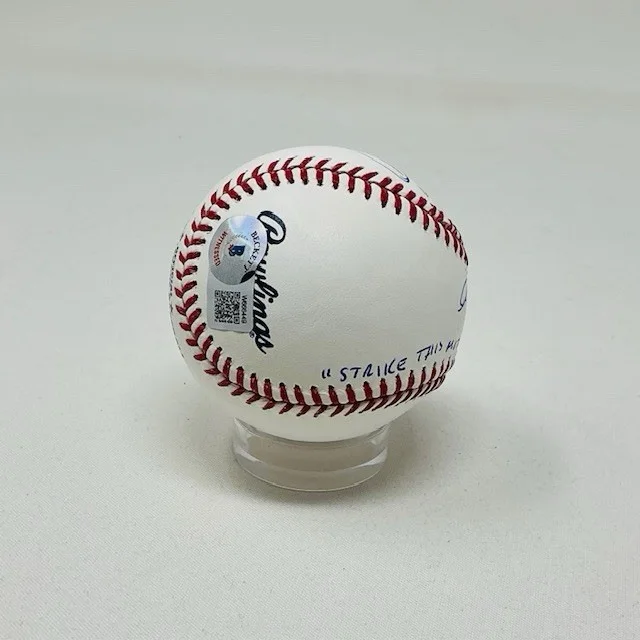 Sheen & Bernsen Autographed Major League Multiple Inscription ROML Baseball BAS, изображение 3