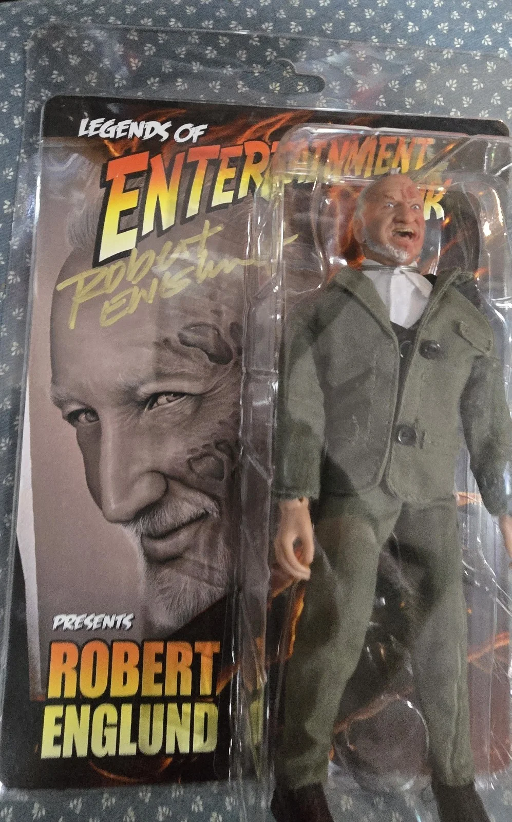 Robert England — ROBERT ENGLUND Freddy Krueger signed 8" Action Figure JSA COA Scarefest Auto, image 2