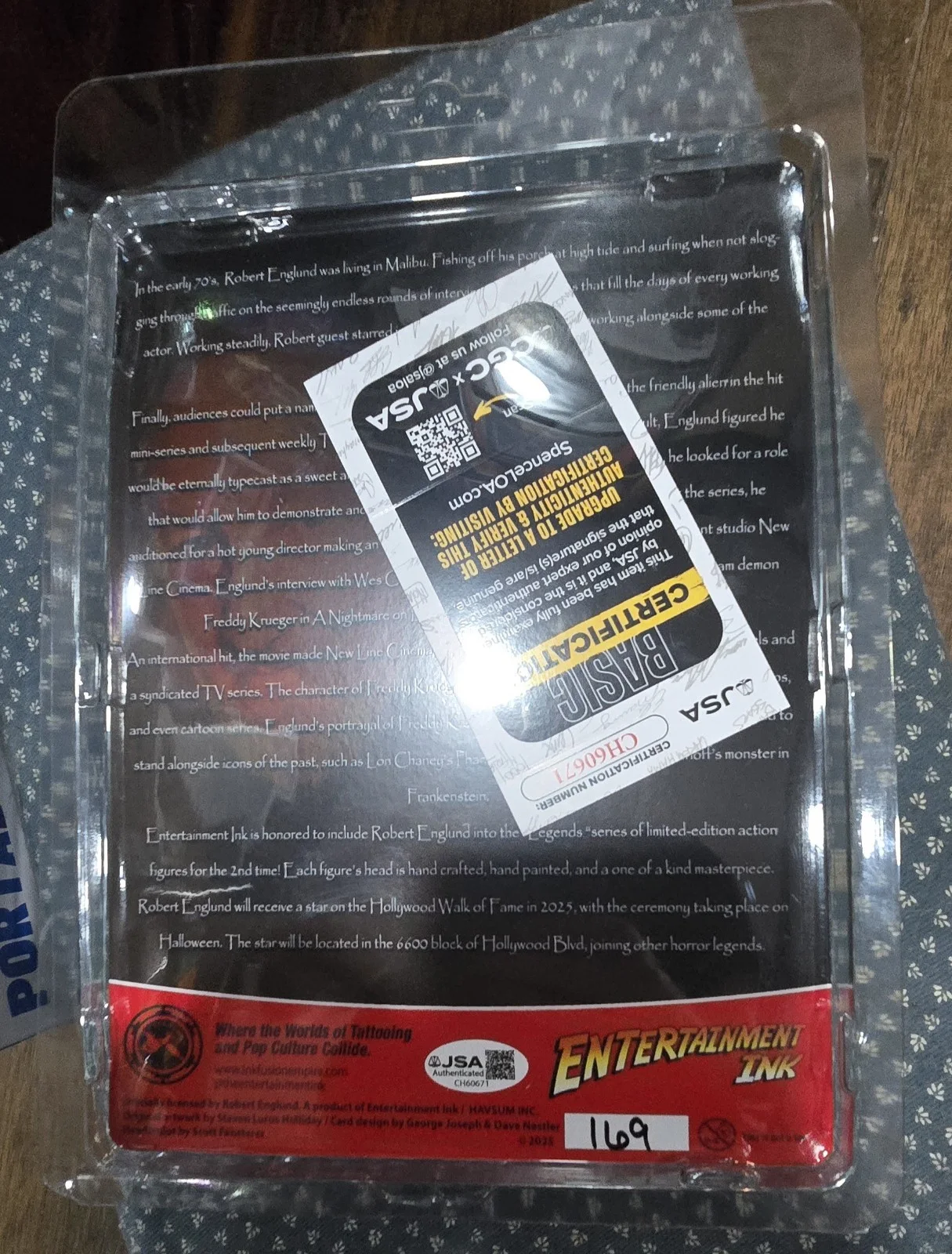 Robert England — ROBERT ENGLUND Freddy Krueger signed 8" Action Figure JSA COA Scarefest Auto, image 3
