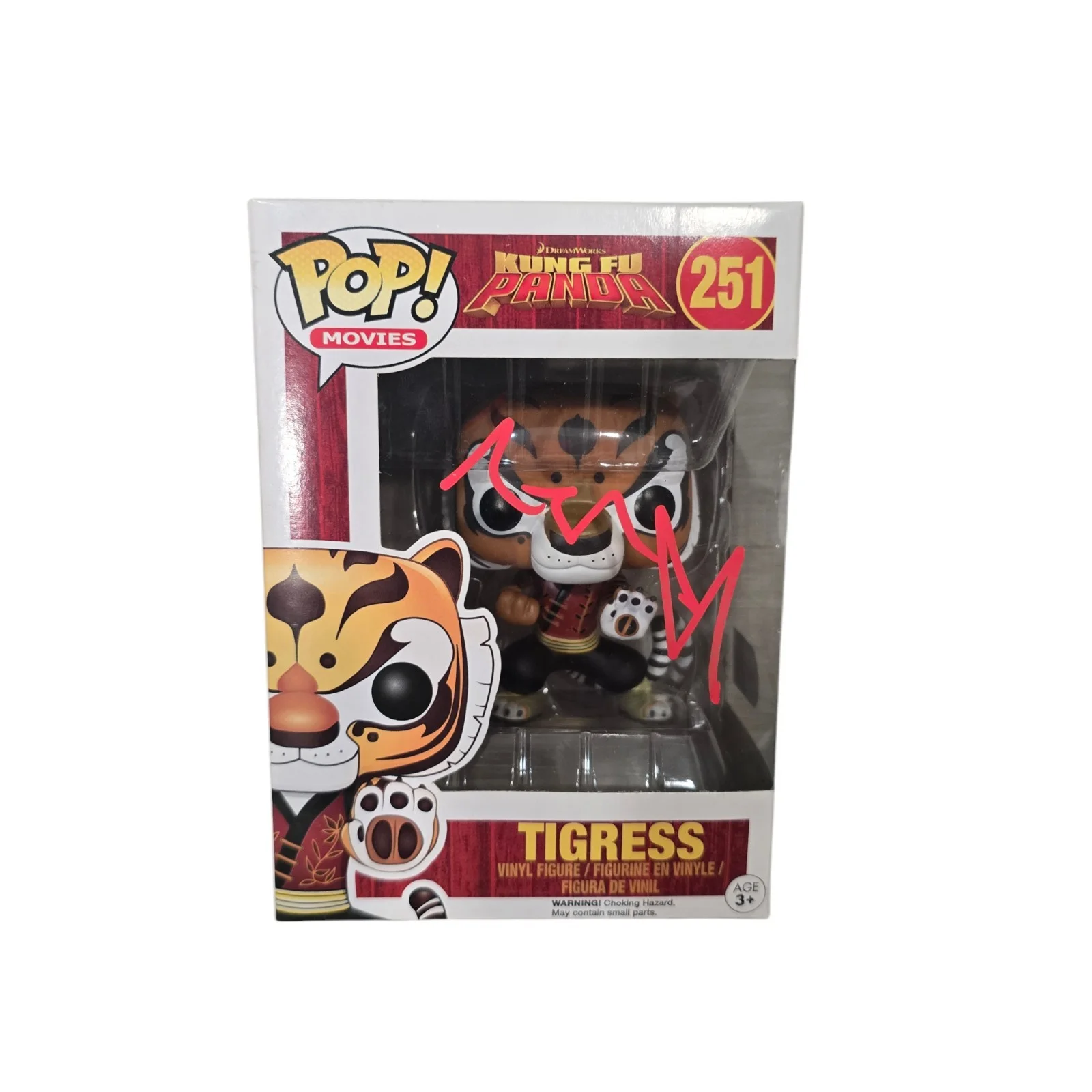 Angelina Jolie — Angelina Jolie Signed Tigress Funko 251 Kung Fu Panda SWAU Authenticated RARE