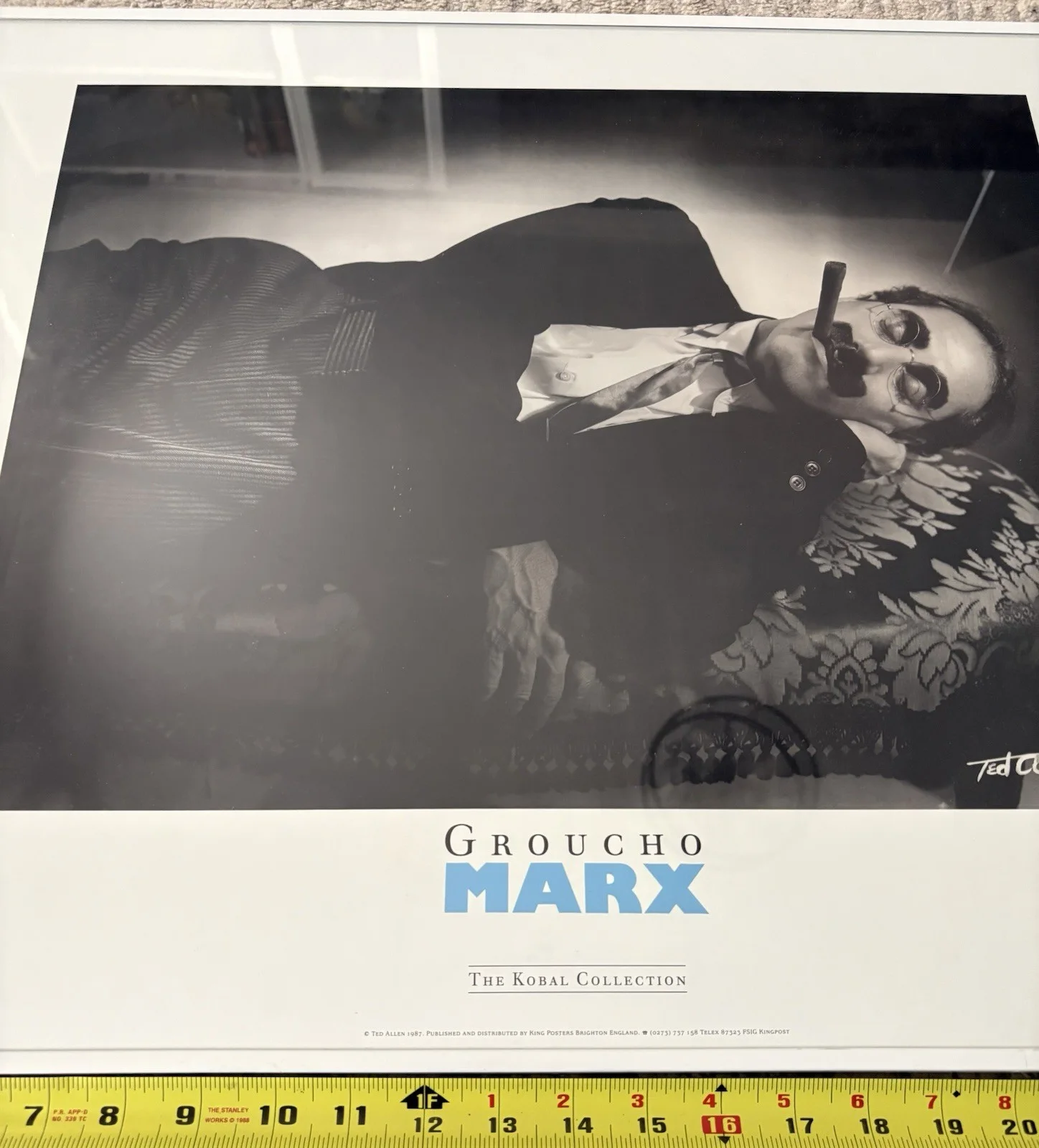 Ted Allen — Groucho Marx, 1987 by Ted Allen-A Day at the Races Signed Poster, image 2