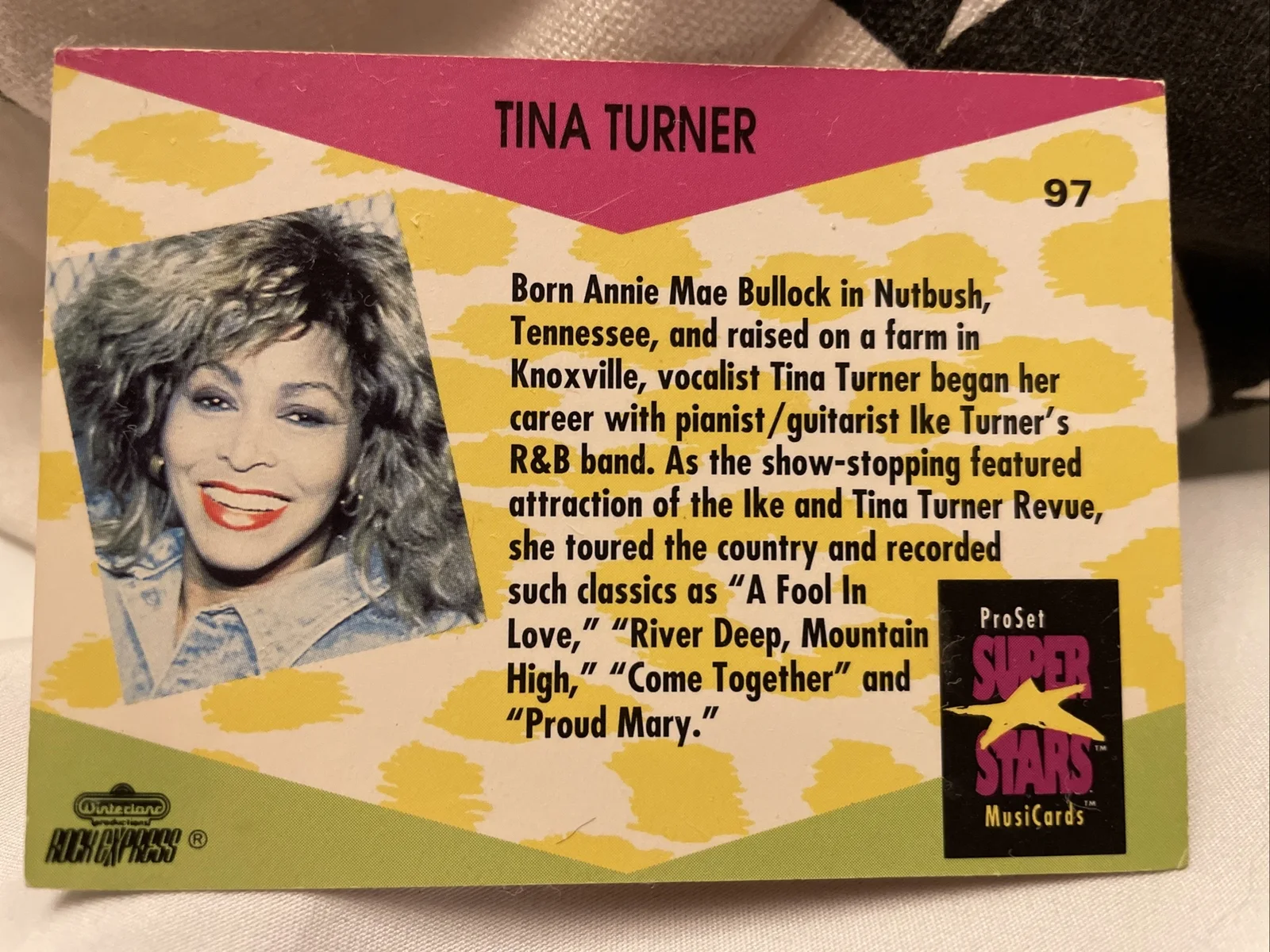 TINA TURNER 1991 Pro Set Superstars Musicards 4 Card Set #97-100, image 4