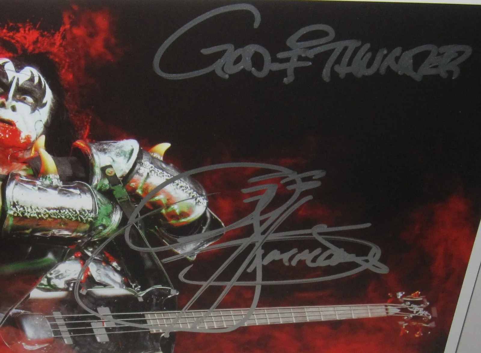 GENE SIMMONS SIGNED KISS PHOTO ALIVE ARMY FAN CLUB ROCK AUTOGRAPH 8X10 JSA, изображение 2