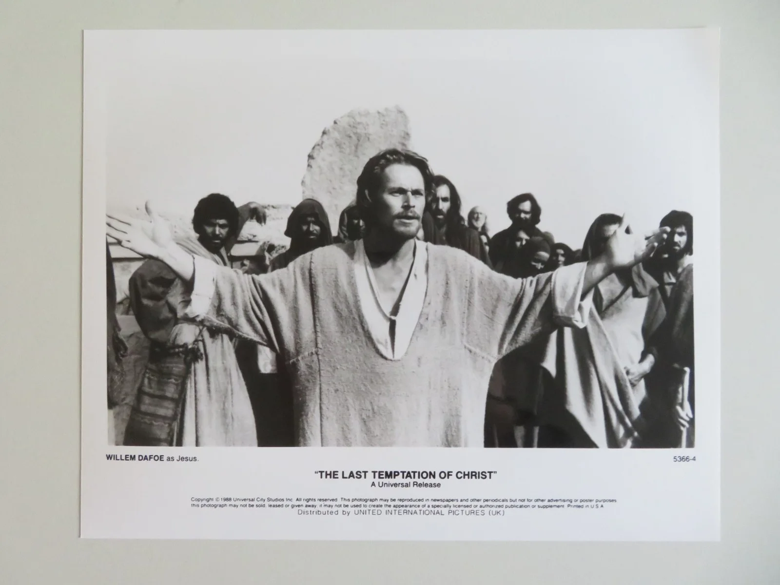 THE LAST TEMPTATION OF CHRIST MOVIE STILL PHOTO LOT OF 6 WILLEM DAFOE 1988, изображение 3