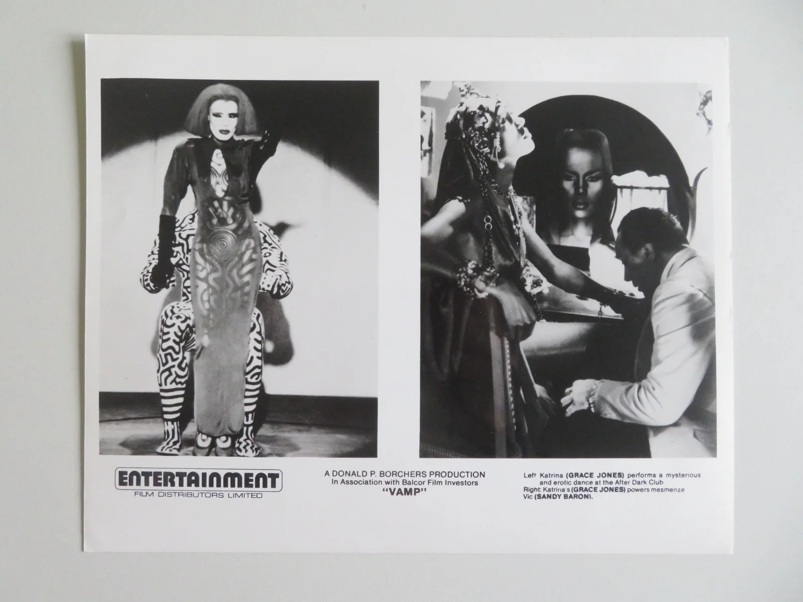 VAMP MOVIE STILL PHOTO LOT OF 3 GRACE JONES CHRIS MAKEPEACE DEDEE PFEIFFER 1986, изображение 4