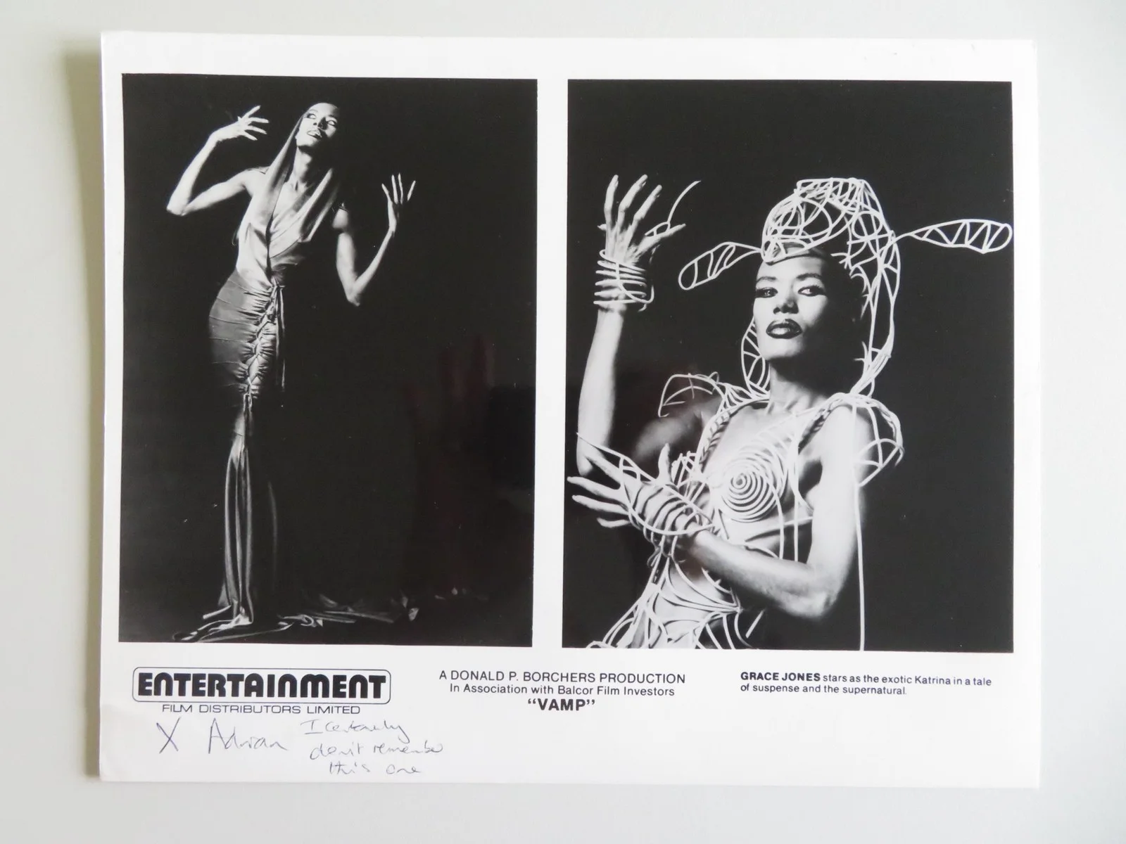 VAMP MOVIE STILL PHOTO LOT OF 3 GRACE JONES CHRIS MAKEPEACE DEDEE PFEIFFER 1986, изображение 5