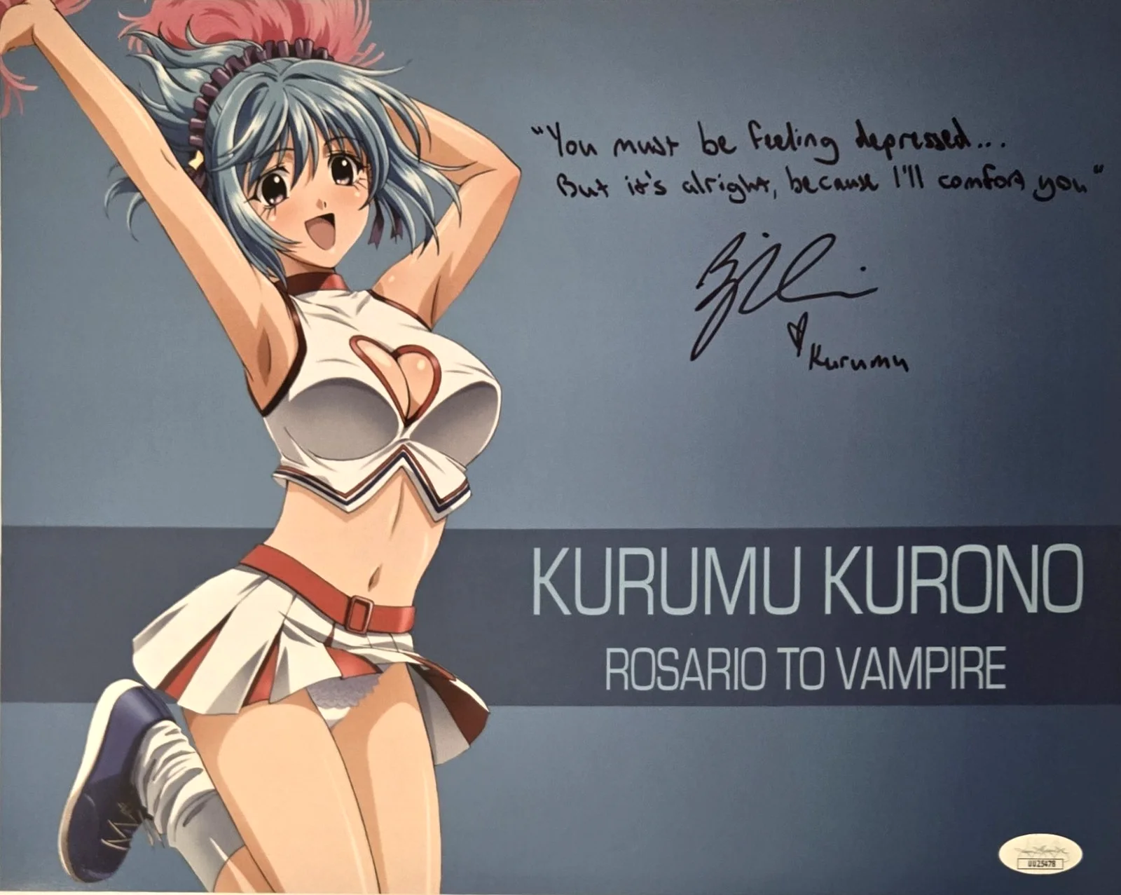 BRINA PALENCIA — Rosario to Vampire Signed Photo Kurumu Kurono Brina Palencia 11x14 JSA COA 478