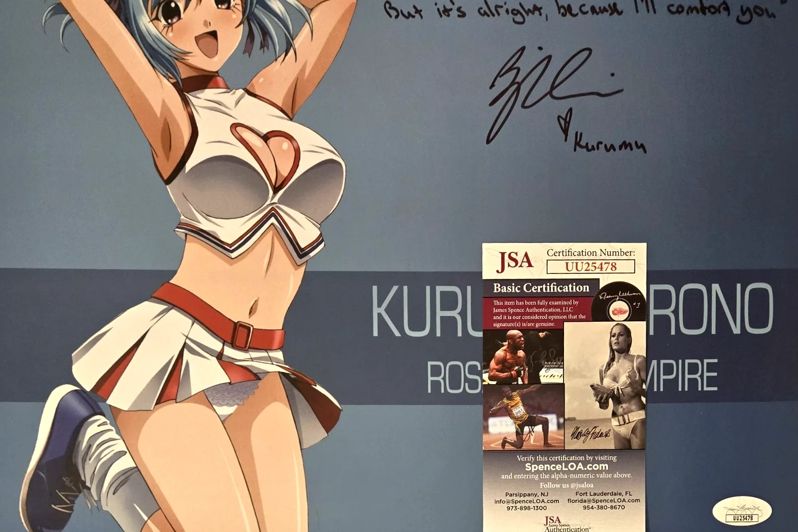 BRINA PALENCIA — Rosario to Vampire Signed Photo Kurumu Kurono Brina Palencia 11x14 JSA COA 478, изображение 2