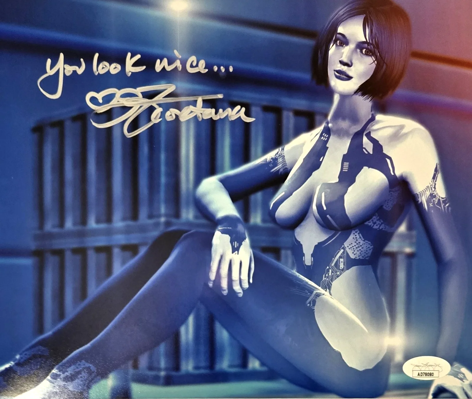 Jen Taylor — Cortana Signed Photo Halo Jen Taylor Autograph Inscribed XBox 8x10 JSA COA 080