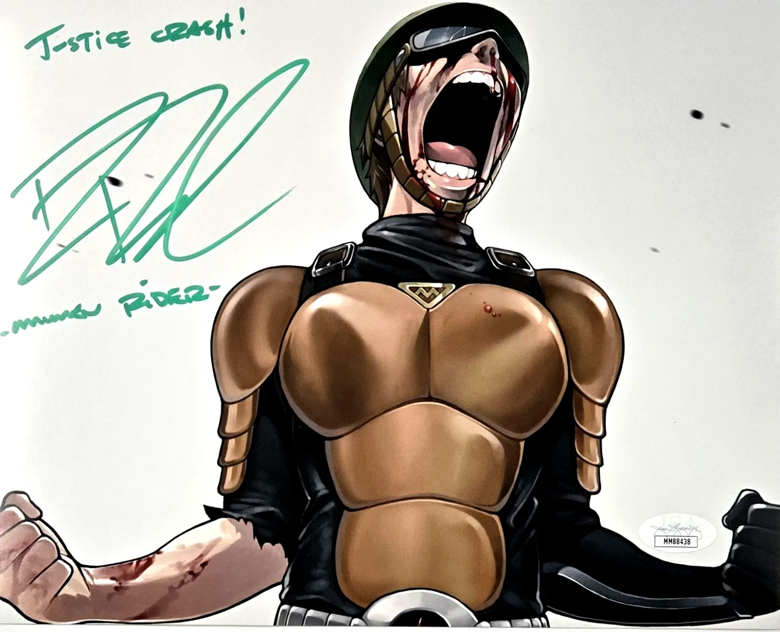 ROBBIE DAYMOND — Robbie Daymond Signed Photo Mumen Rider One Punch Man Autograph 8x10 JSA COA 38