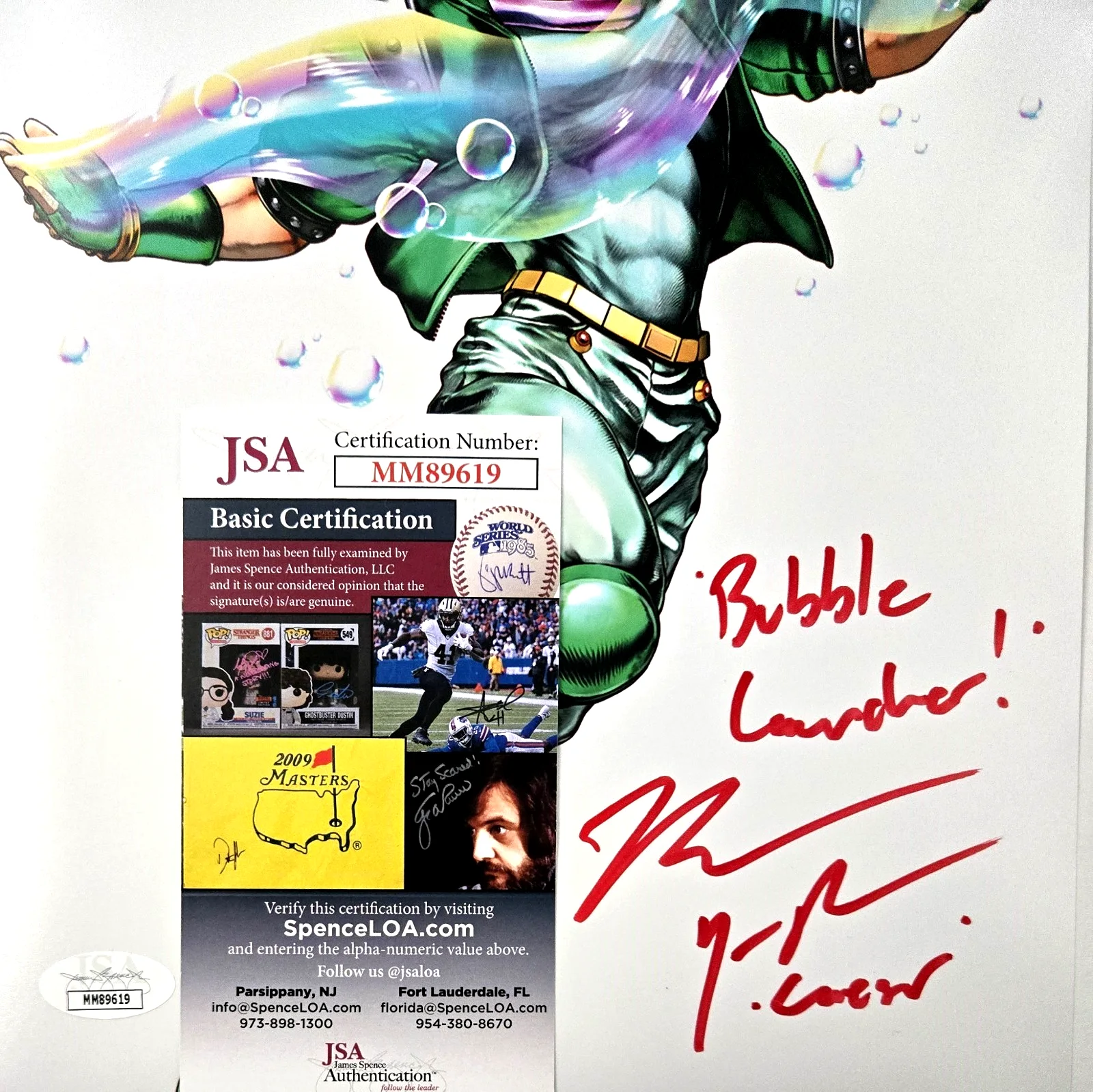 Bryce Papenbrook — Bryce Papenbrook Signed Photo Jojo's Bizarre Adventure Caesar 8x10 JSA COA 619, изображение 2