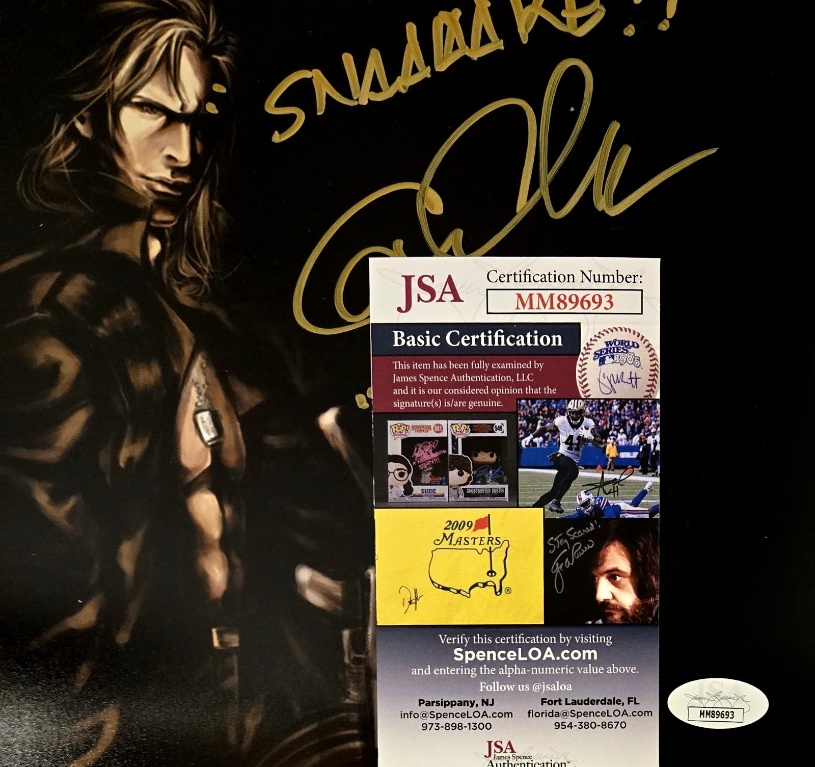 Cam Clarke — Metal Gear Solid Liquid Snake Signed Photo Autograph Cam Clarke 8x10 JSA COA 3, изображение 2