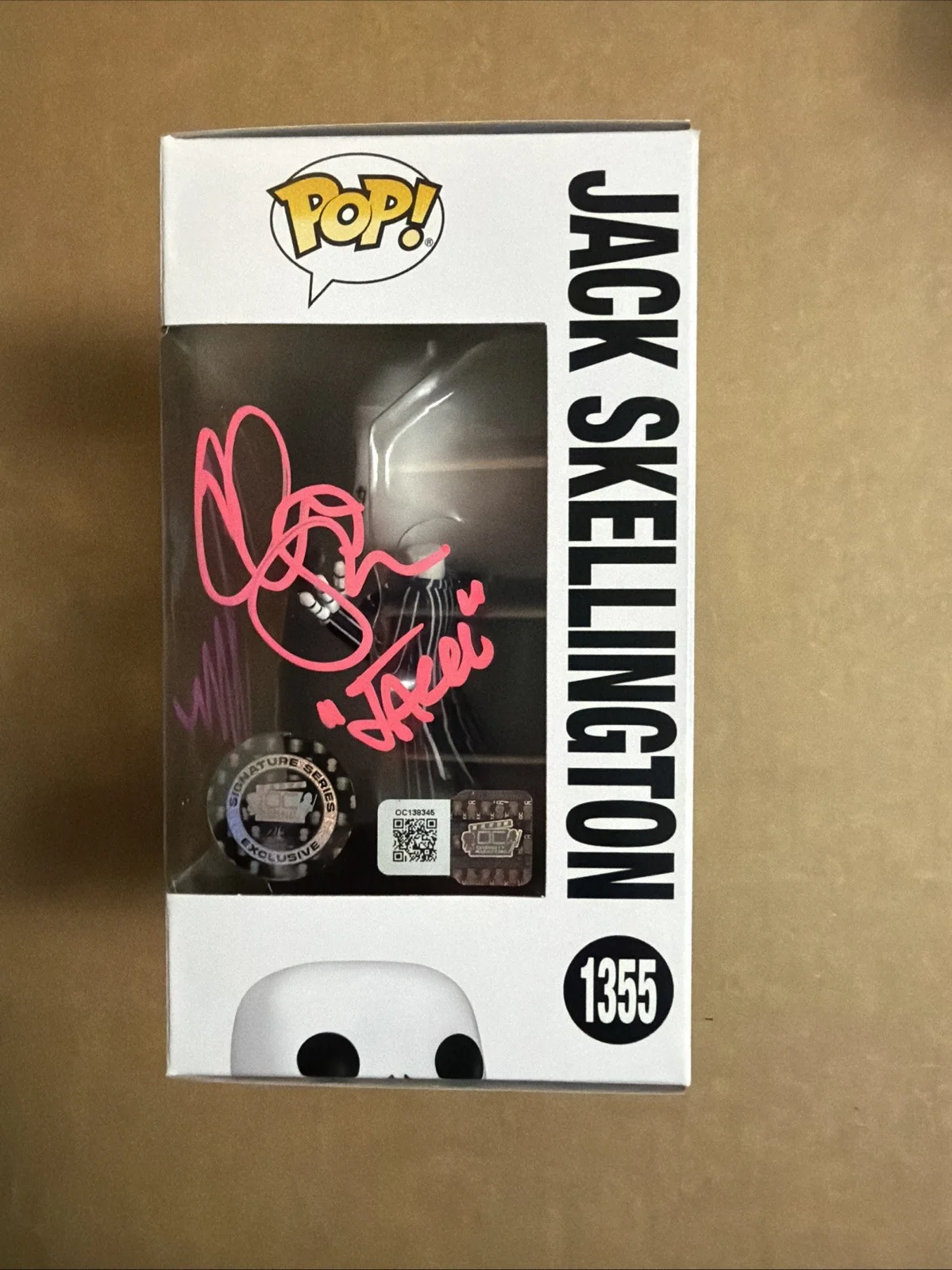 Danny Elfman, Chris Sarandon — Danny Elfman & Chris Sarandon Signed/Autographed Jack Skellington Funko Pop! COA, изображение 2