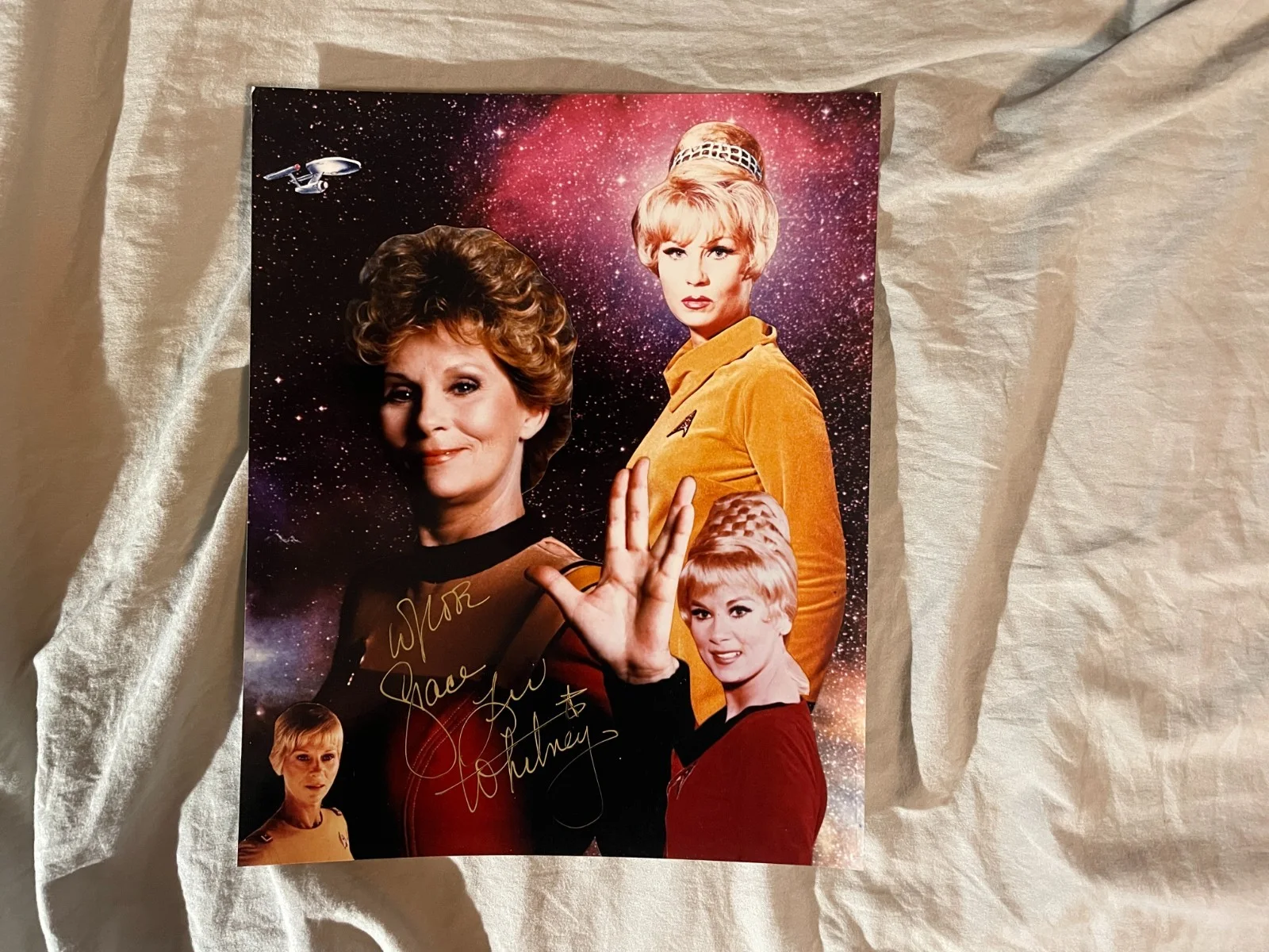 Grace Lee Whitney Deceased — Star Trek Grace Lee Whitney signed 8" x 10" Color Photo Vintage