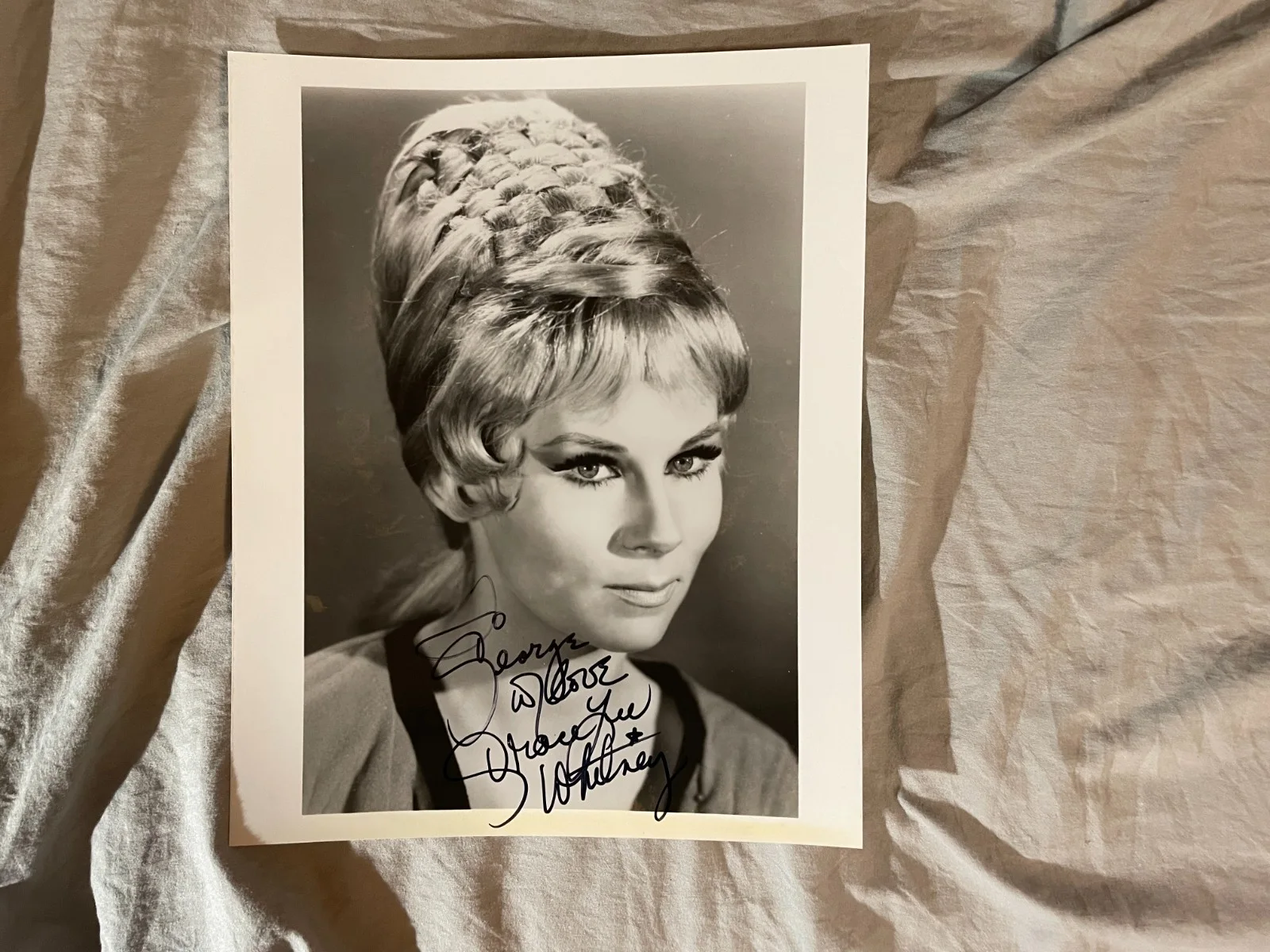 Grace Lee Whitney Deceased — Star Trek Grace Lee Whitney signed 8" x 10" Black & White Photo Vintage